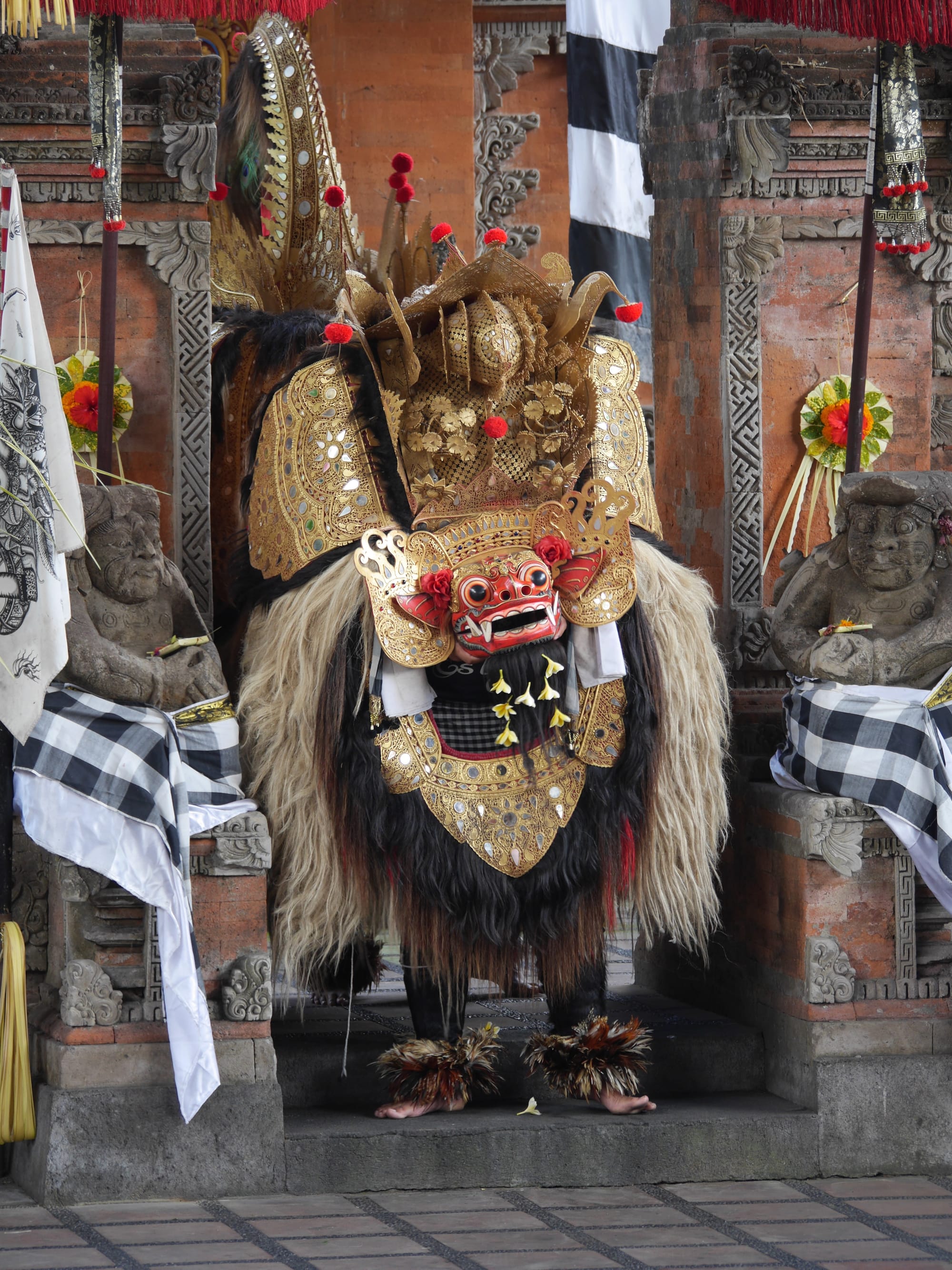 Photo by Author — the tiger — Sahadewa Barong and Kris Dance, Bali, Indonesia