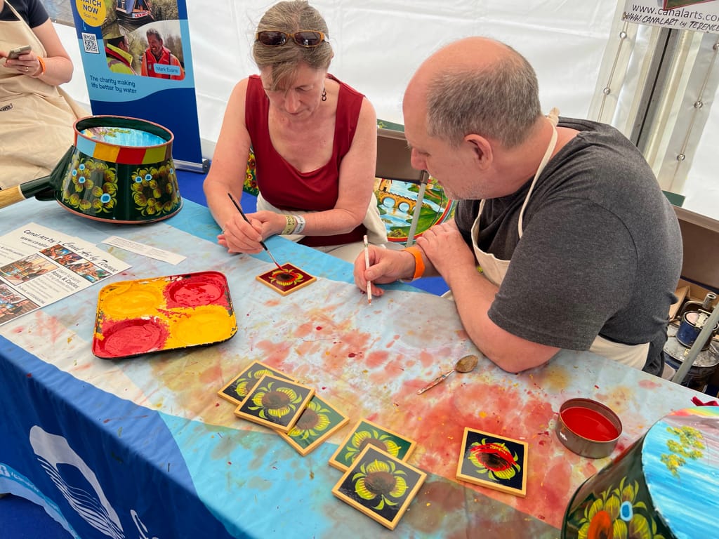 Photo by Author — learning the art of painting castles and roses