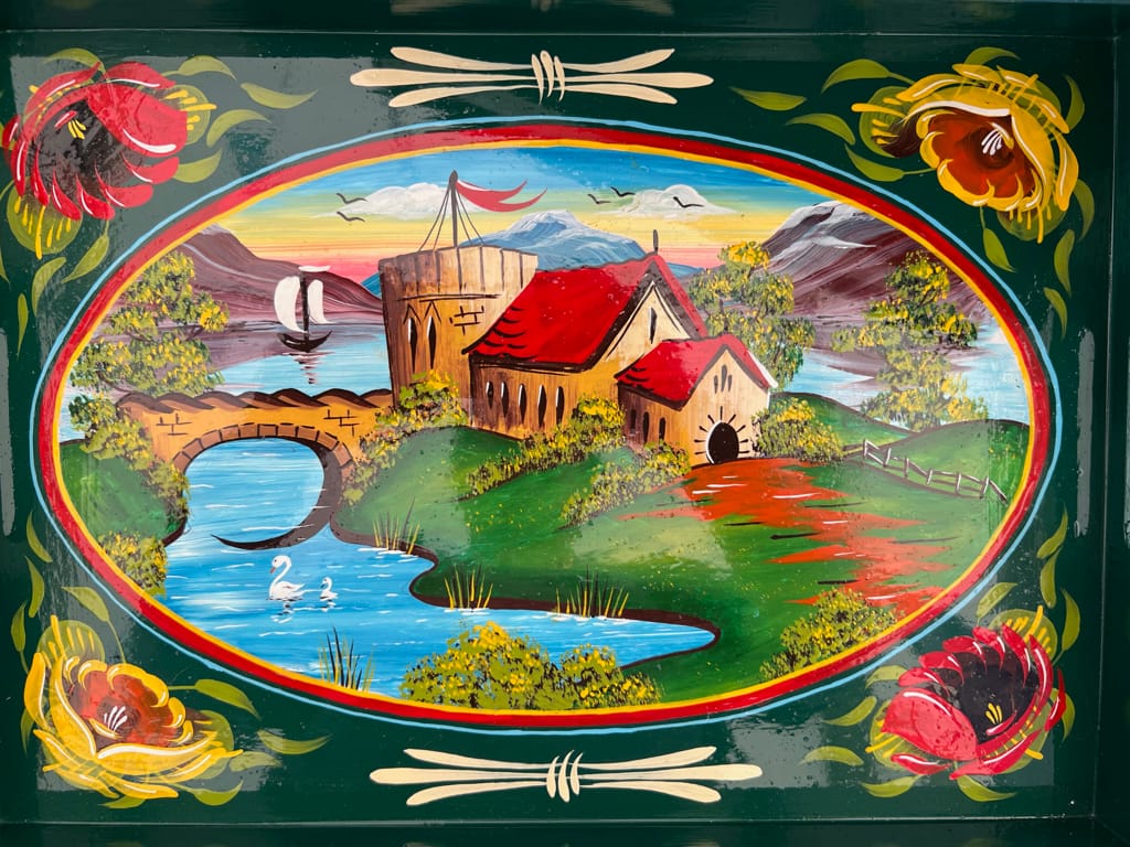 Photo by Author — traditional narrowboat art