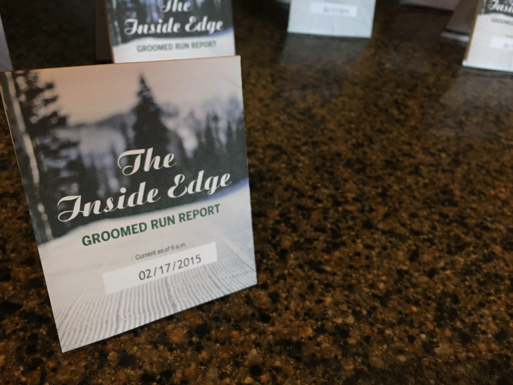 Photo by Author — a freshly printed trail report