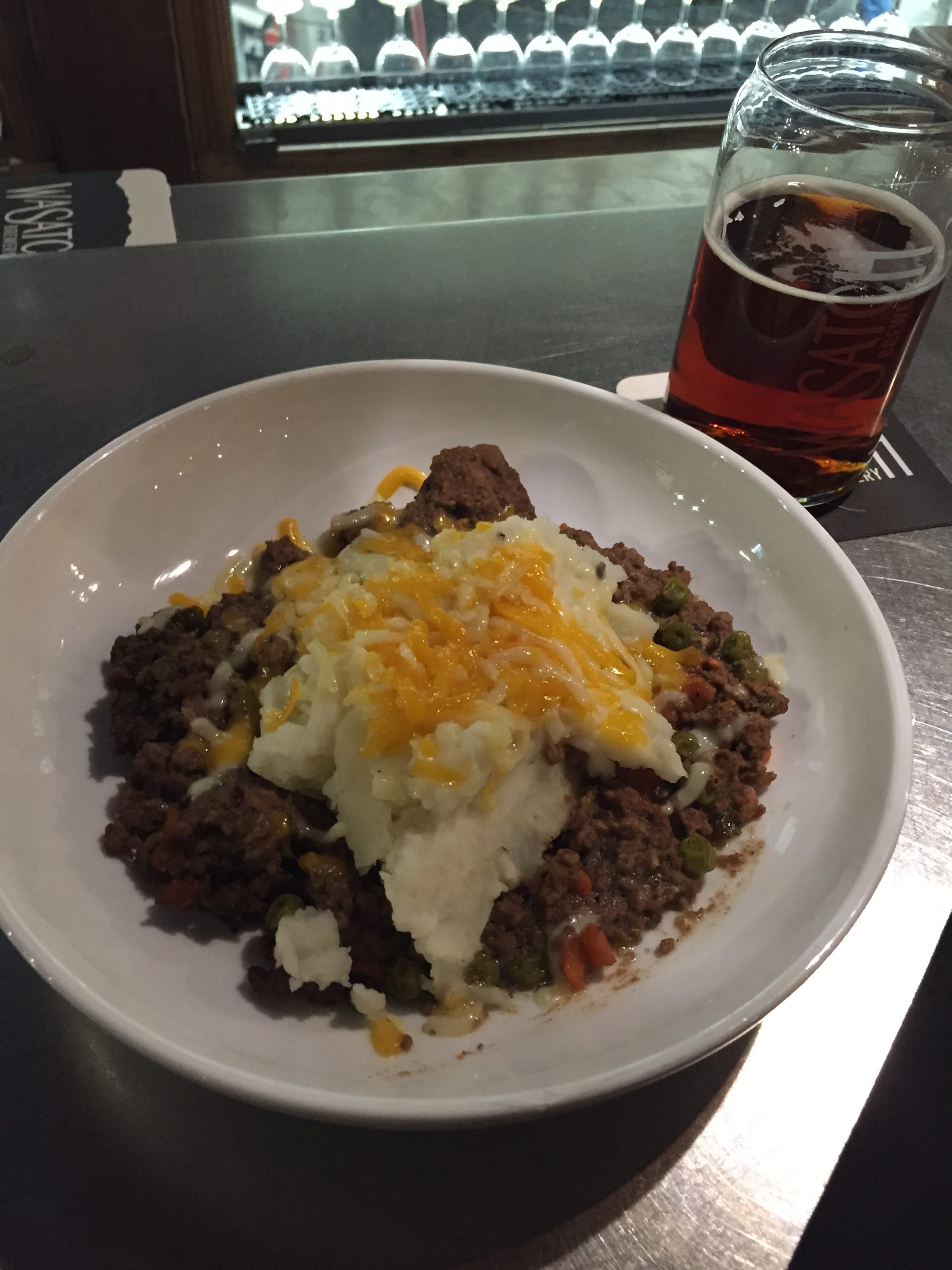 Photo by Author — a very cold Shepherd in a pie
