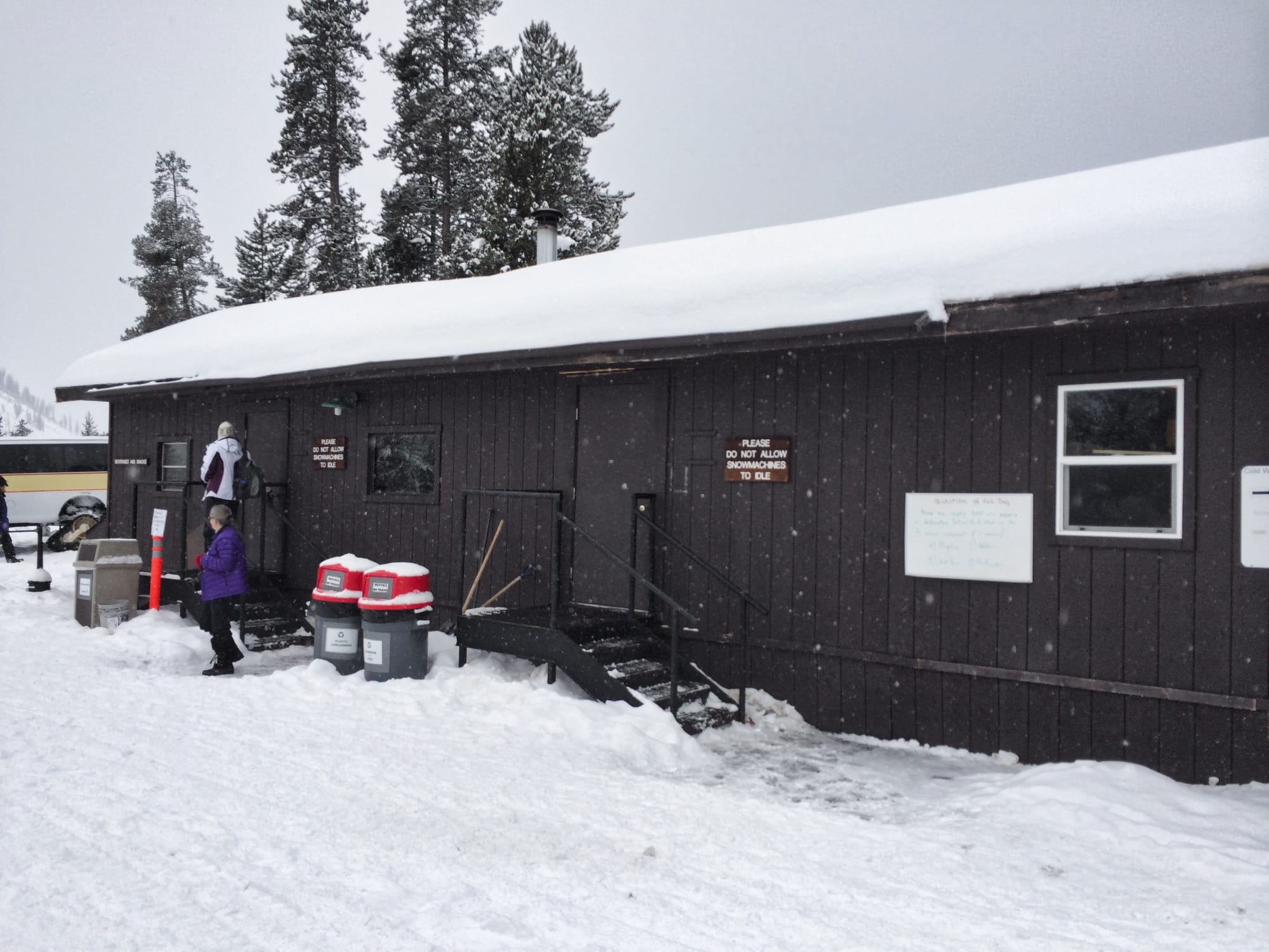 Photo by Author — Yellowstone National Park warming hut