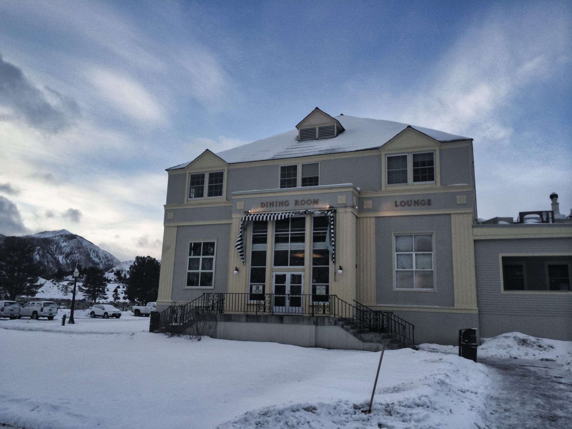 Photo by Author — the Dining Hall at Mammoth Hot Springs Hotel