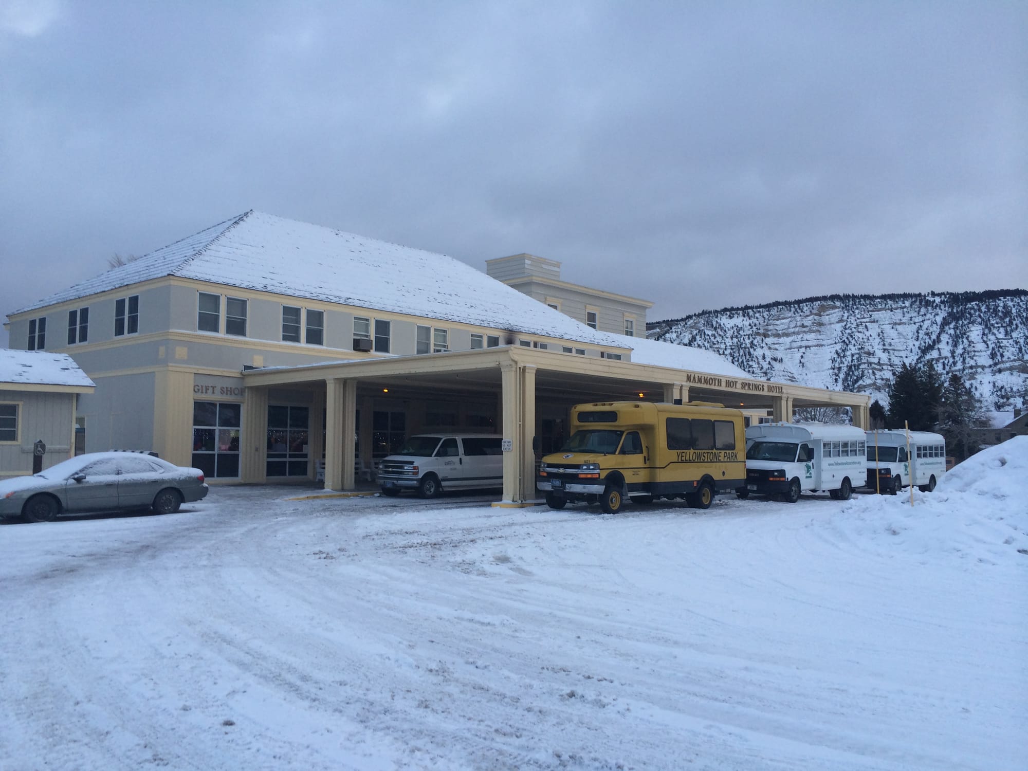 Photo by Author — the Mammoth Hot Springs Hotel