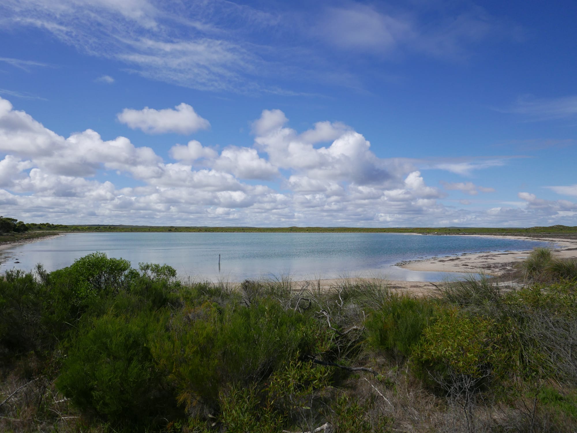 Photo by Author — shoreline of Lake Thetis, Cervantes, WA 6511, Australia