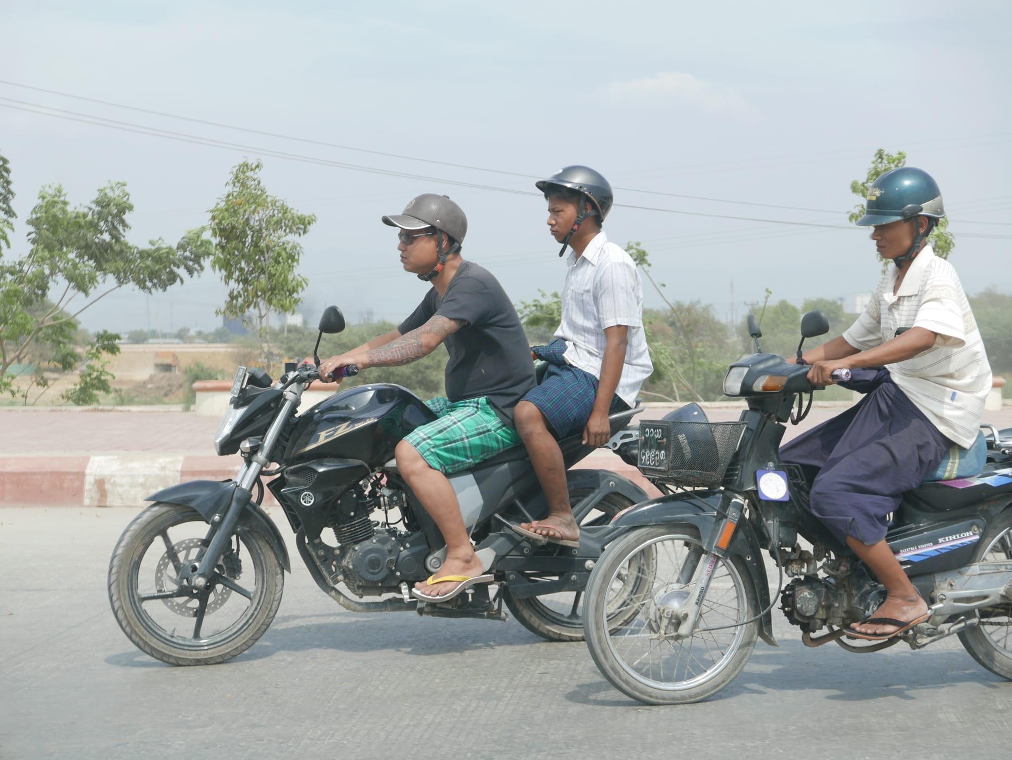 Photo by Author — the bikers of Myanmar