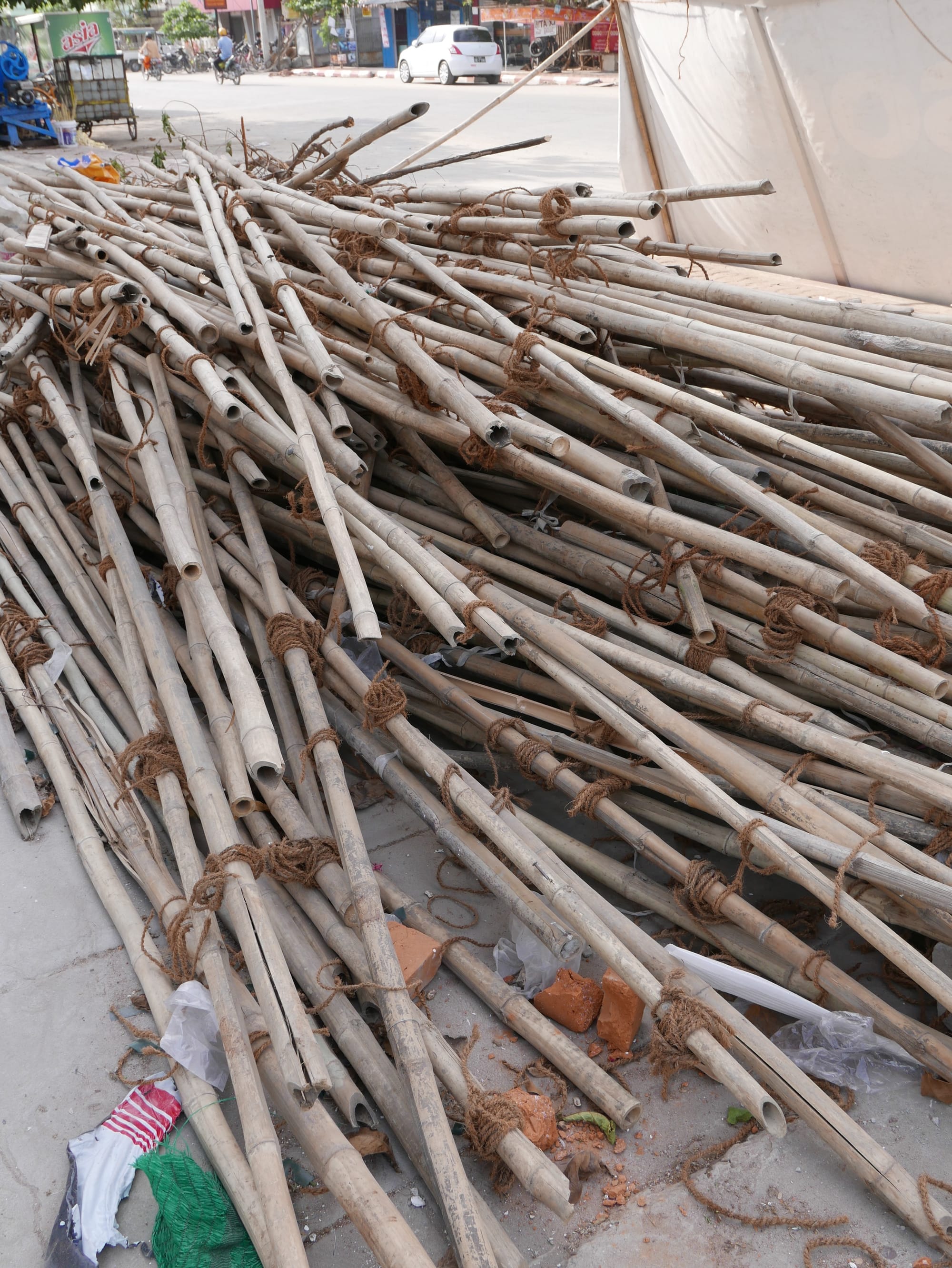 Photo by Author — bamboo scaffold