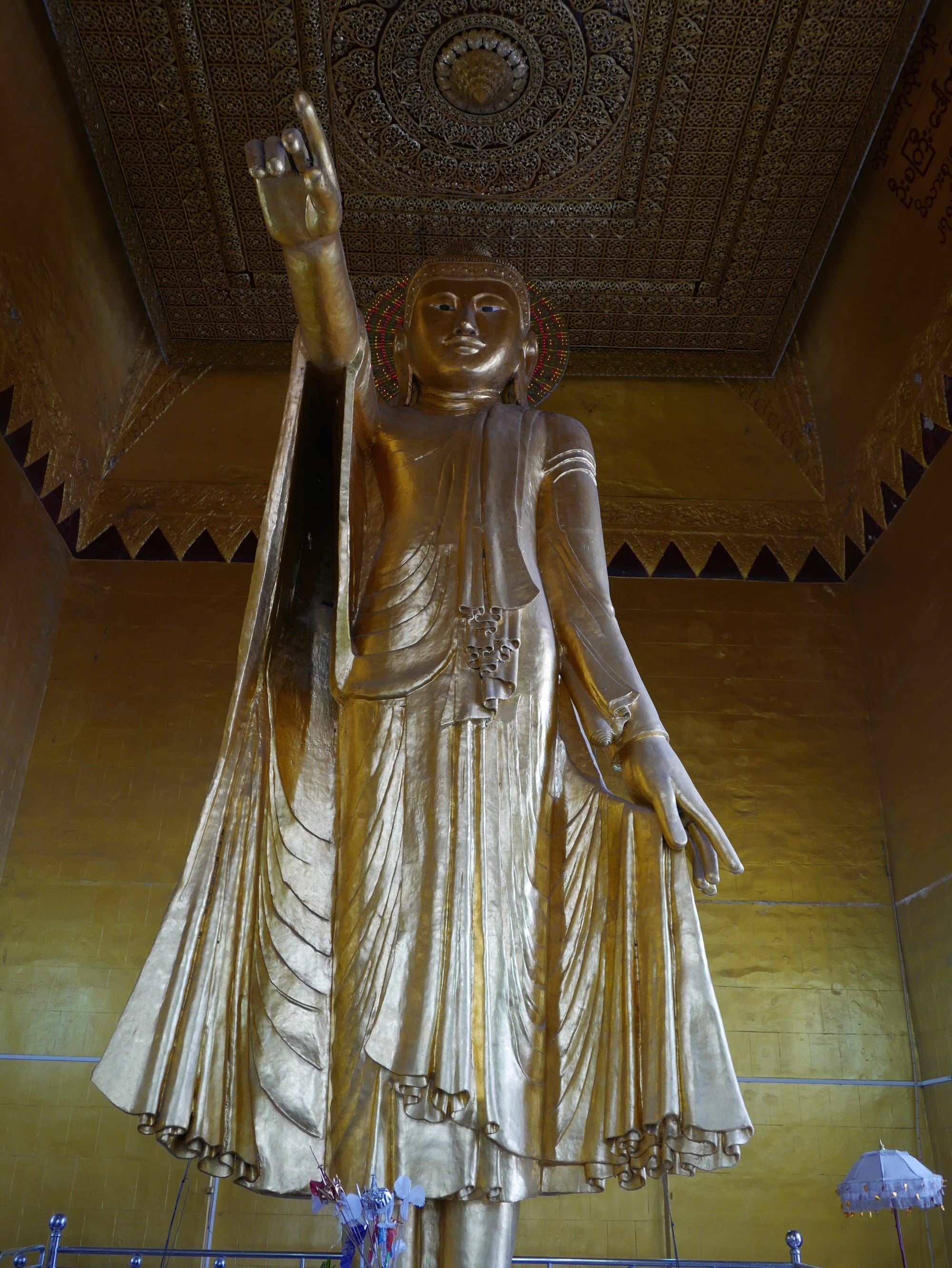 Photo by Author — the pointing Buddha on Mandalay Hill