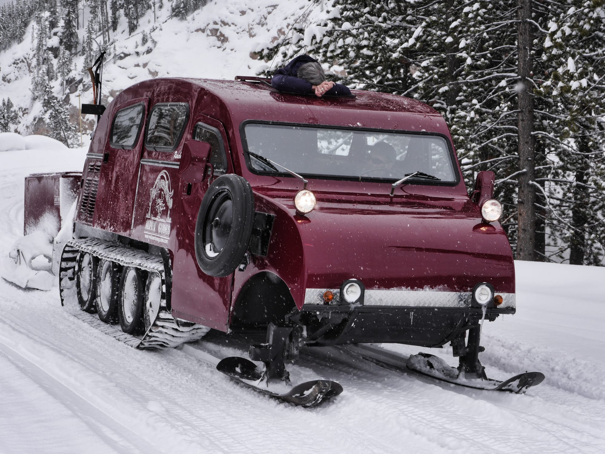 Photo by Author — the above is another example of a snow coach — A Bombardier