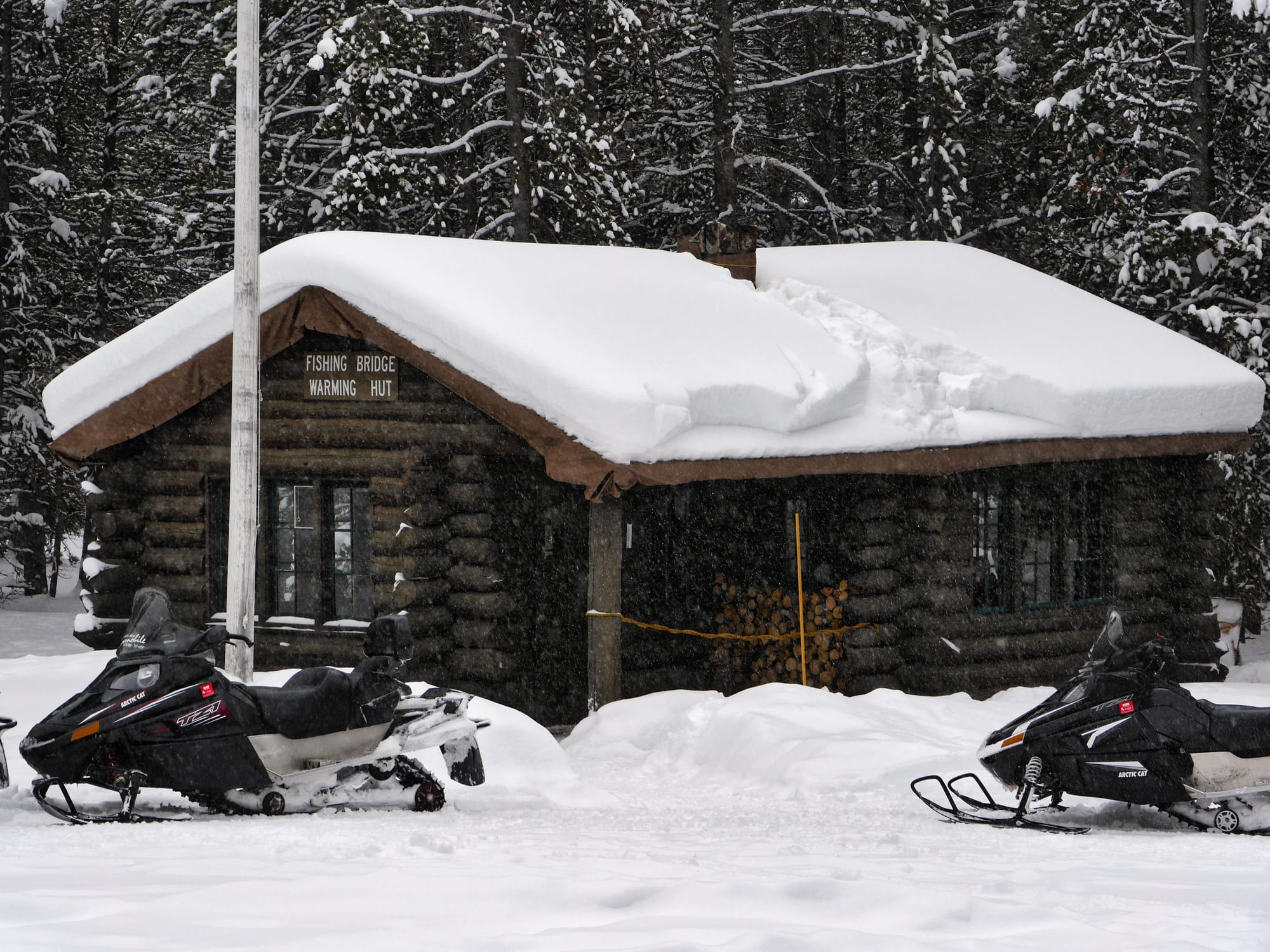 Photo by Author — Yellowstone National Park warming hut