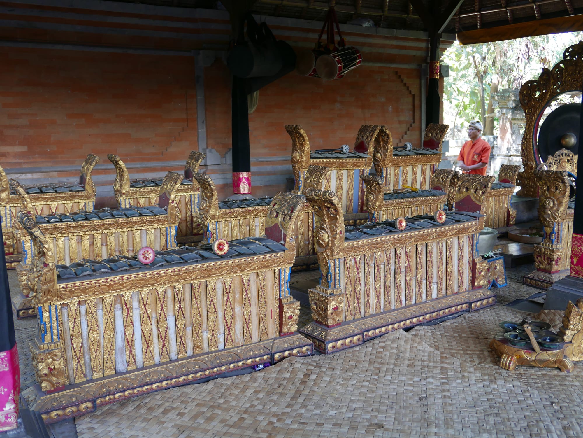 Photo by Author — musical instruments — Sahadewa Barong and Kris Dance, Bali, Indonesia