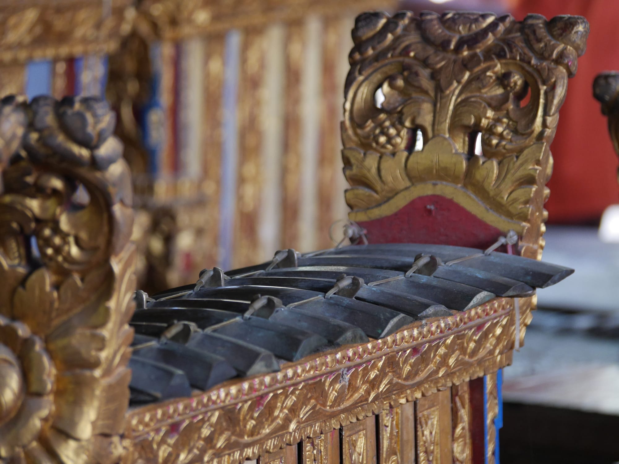 Photo by Author — musical instruments — Sahadewa Barong and Kris Dance, Bali, Indonesia