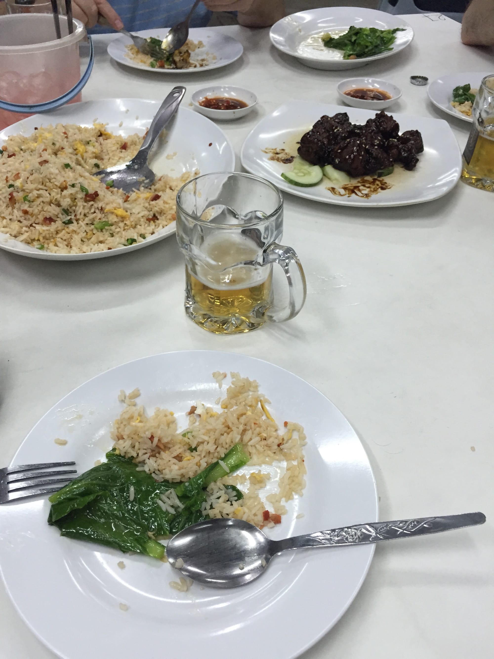 Photo by Author — dinner at the Tian Lai Seafood Garden 天来海鲜园