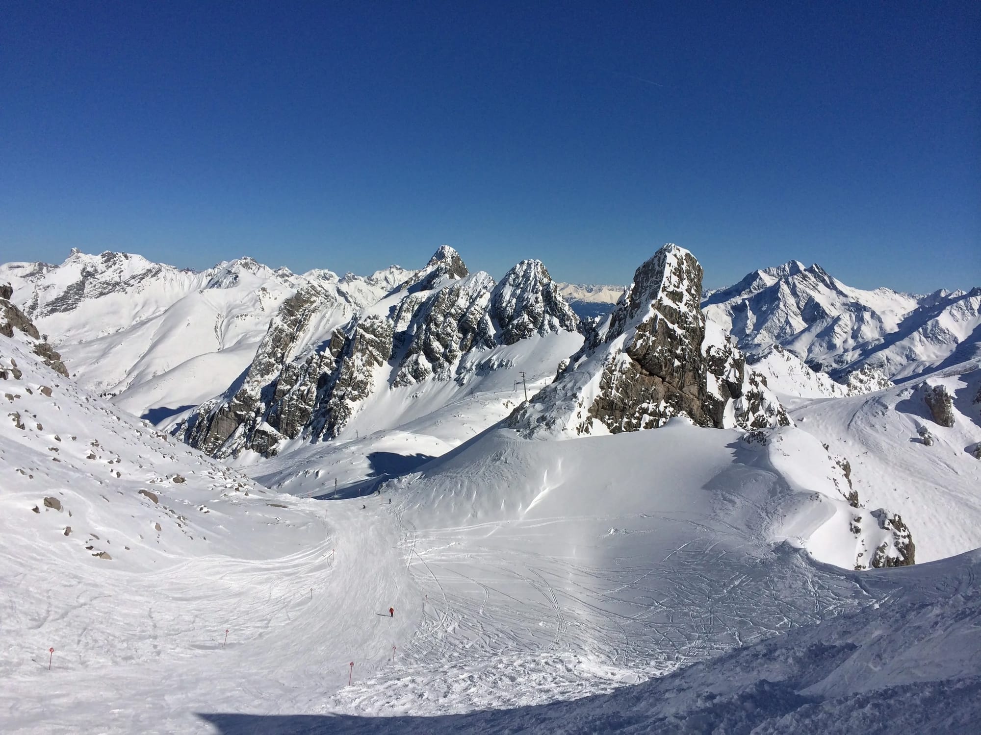 Photo by Author — view from the top of the Valluga ski run