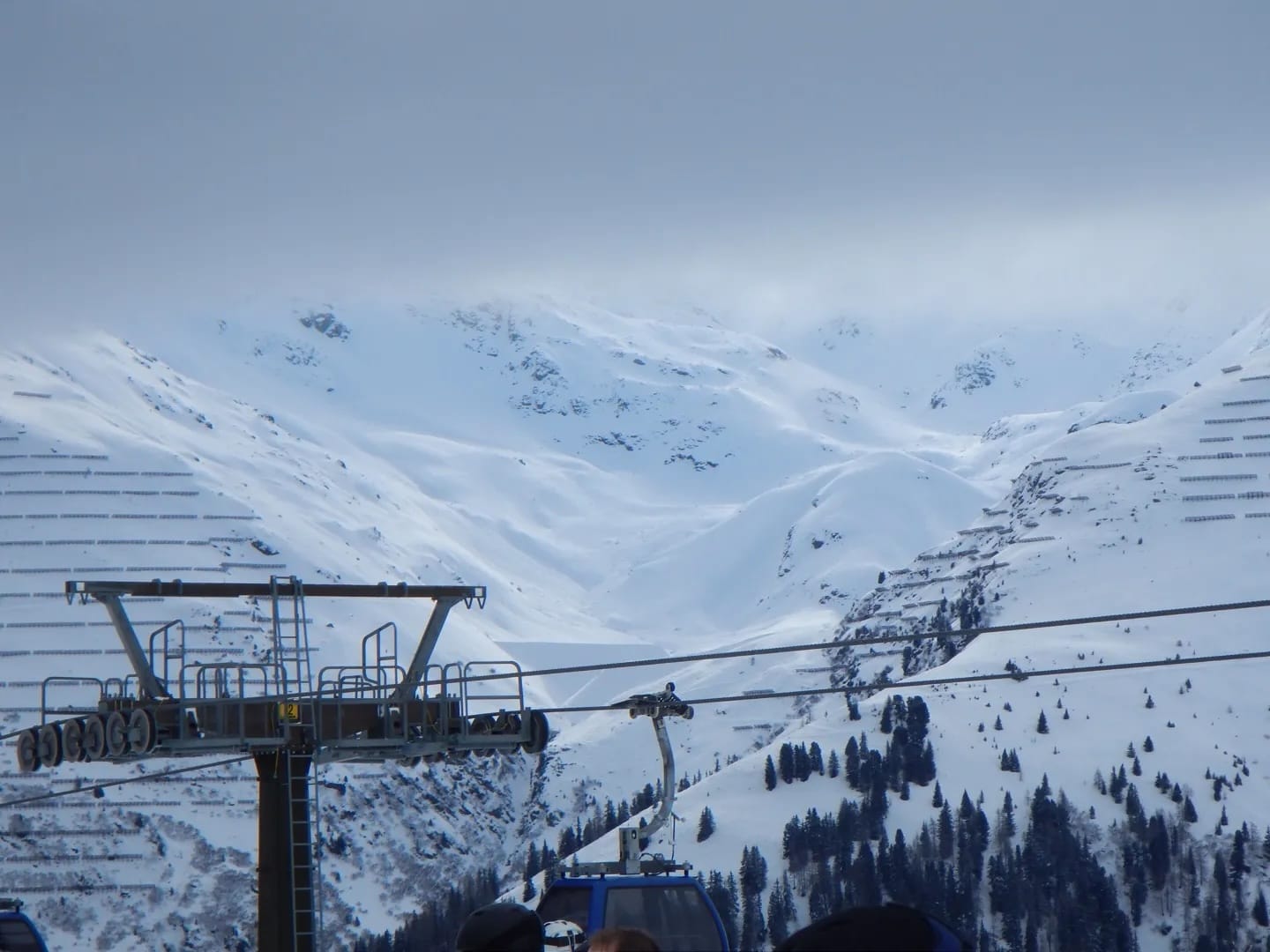 Photo by Author — Flat Light and Low Cloud in St Anton