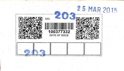 Photo by Author — the back of the Mandalay Archaeological Zone Ticket — I am not sure why it has QR codes