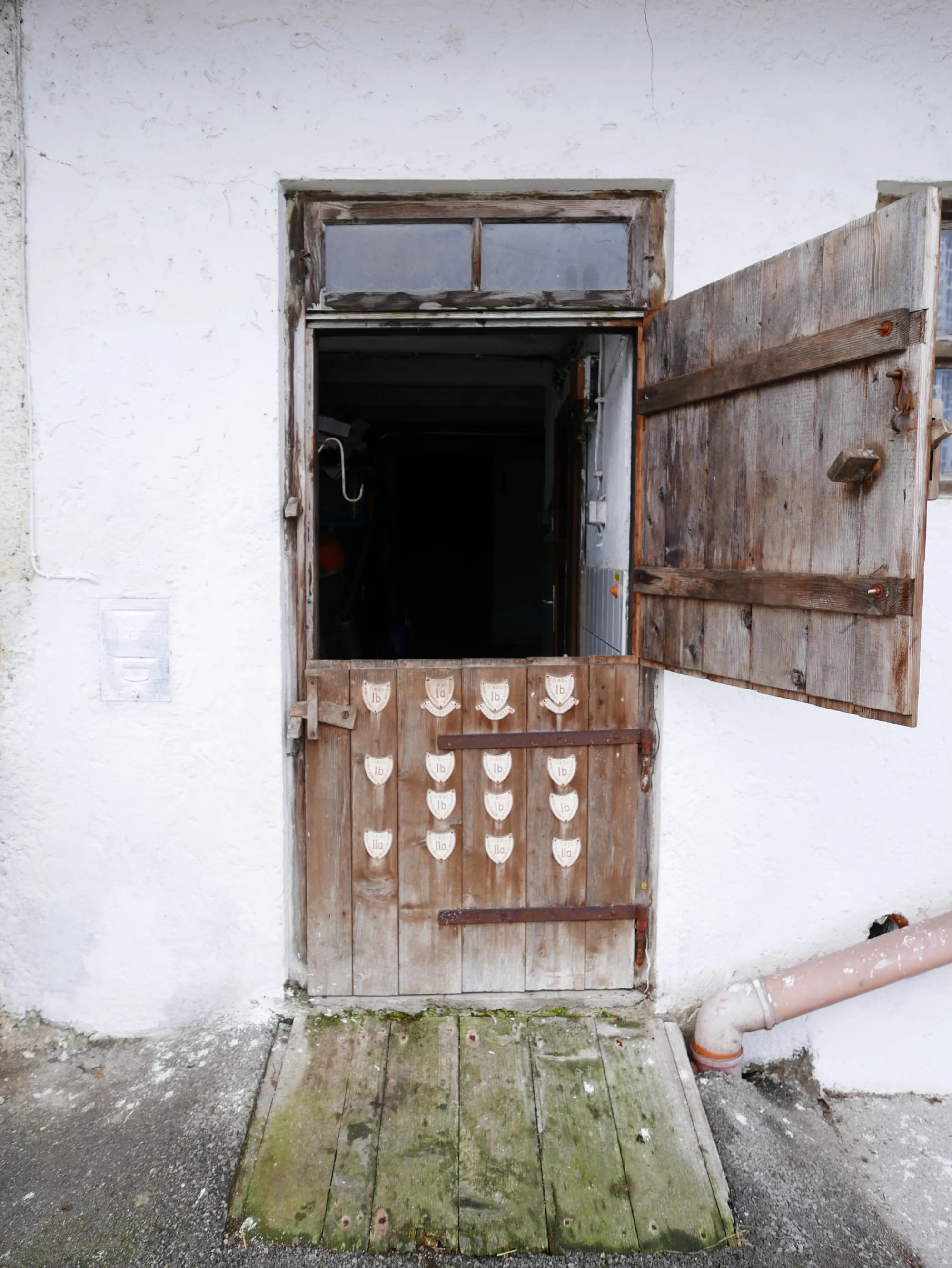 Photo by Author — entrance to the cattle shed area below the main farm building