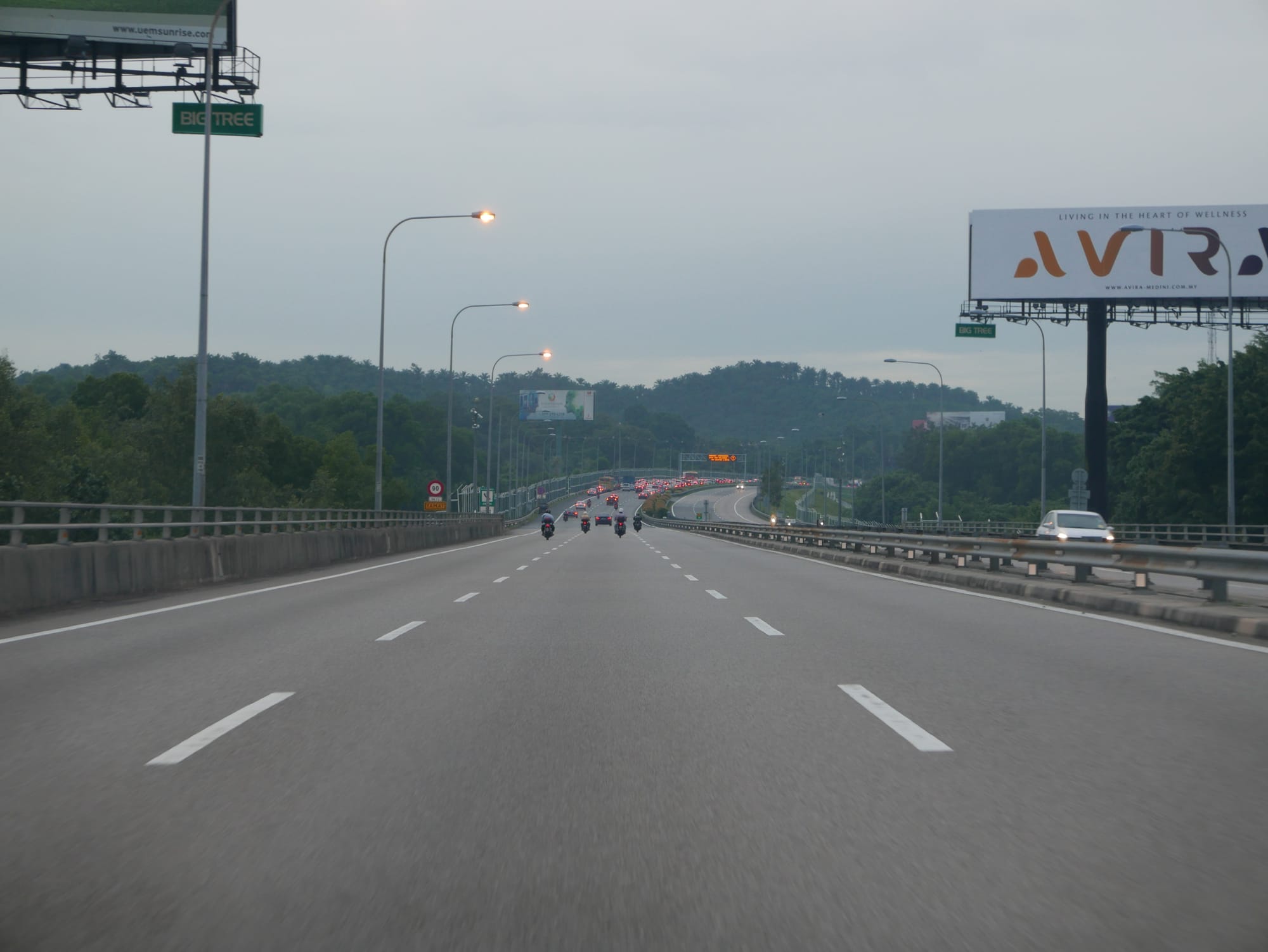 Photo by Author — the road to the border — clear in the morning