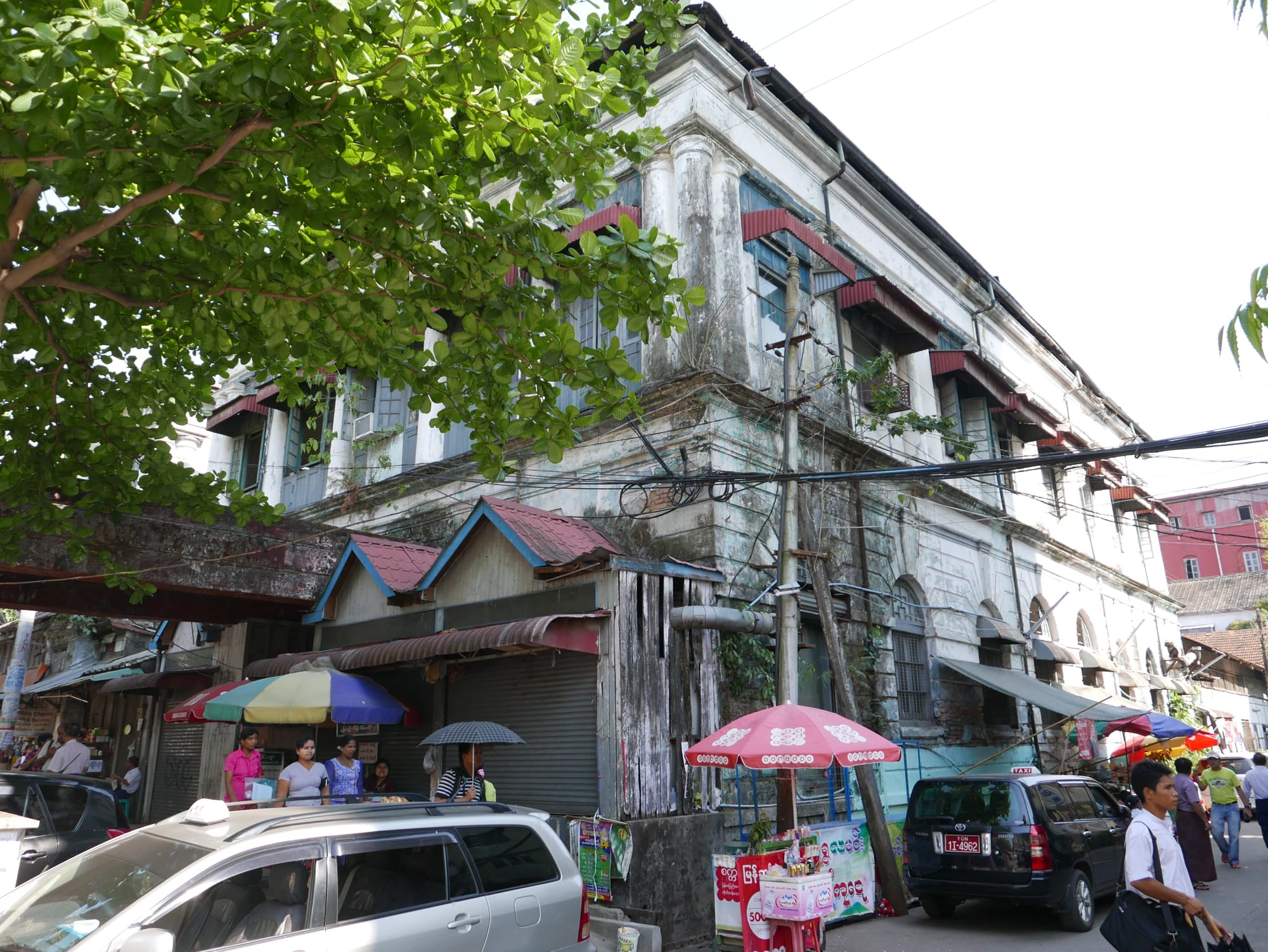Photo by Author — run-down buildings of Yangon