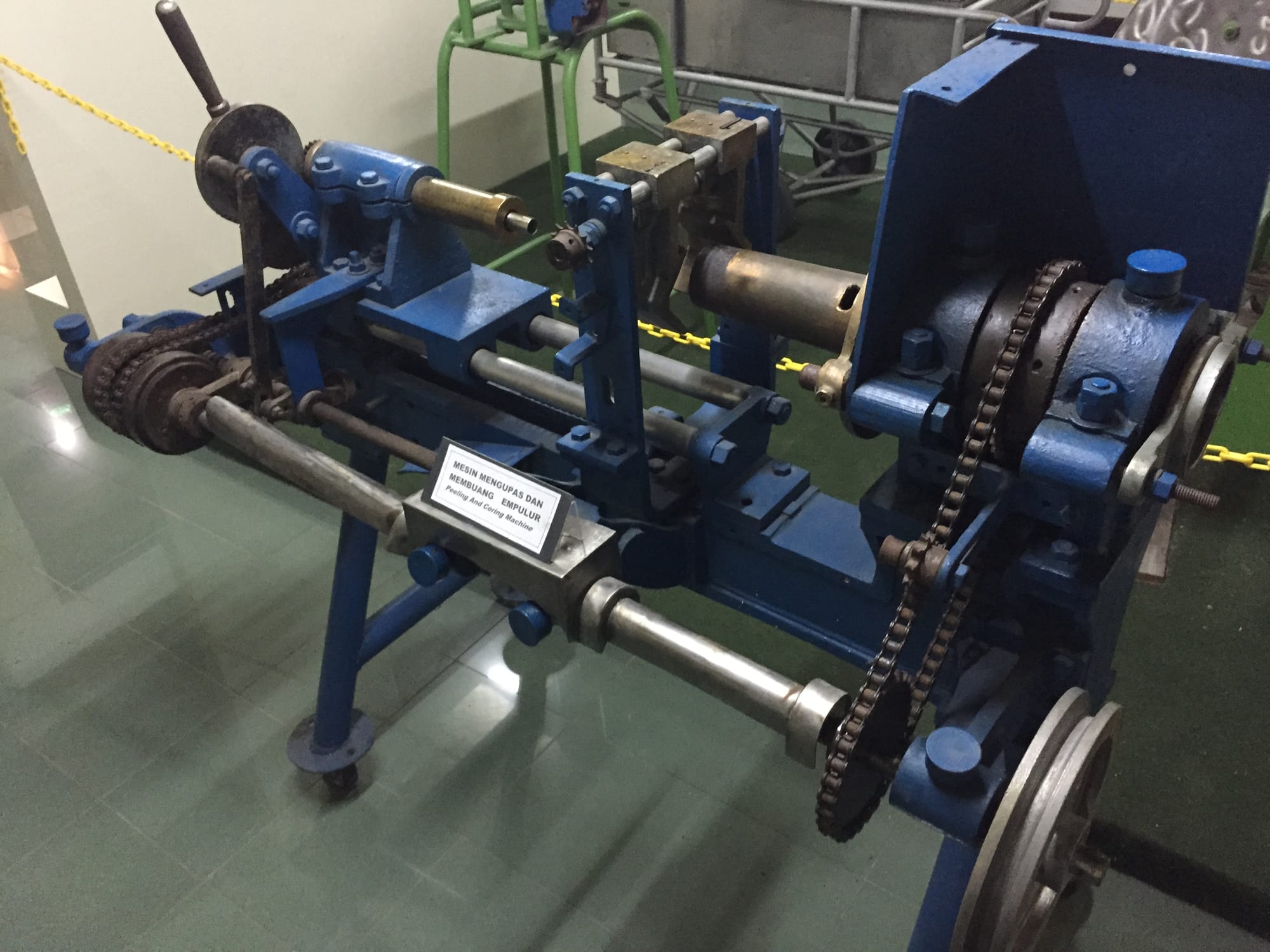 Photo by Author — pineapple machinery — peeling and coring machine — Muzium Nanas (Pineapple Museum), Johor, Malaysia