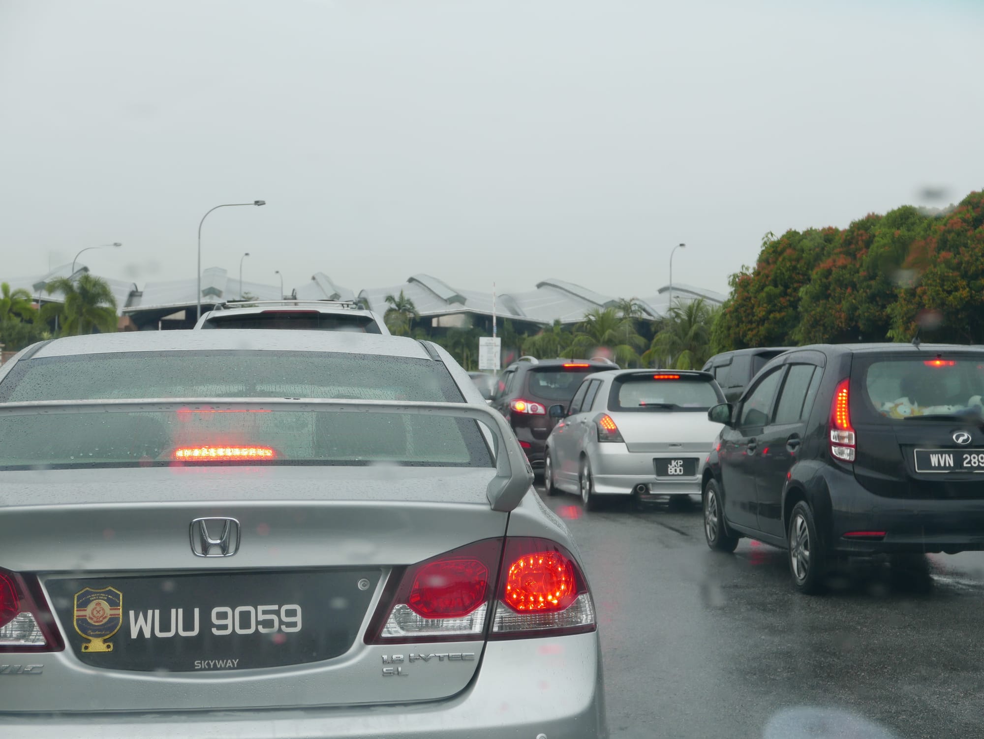 Photo by Author — waiting at the border to leave Malaysia