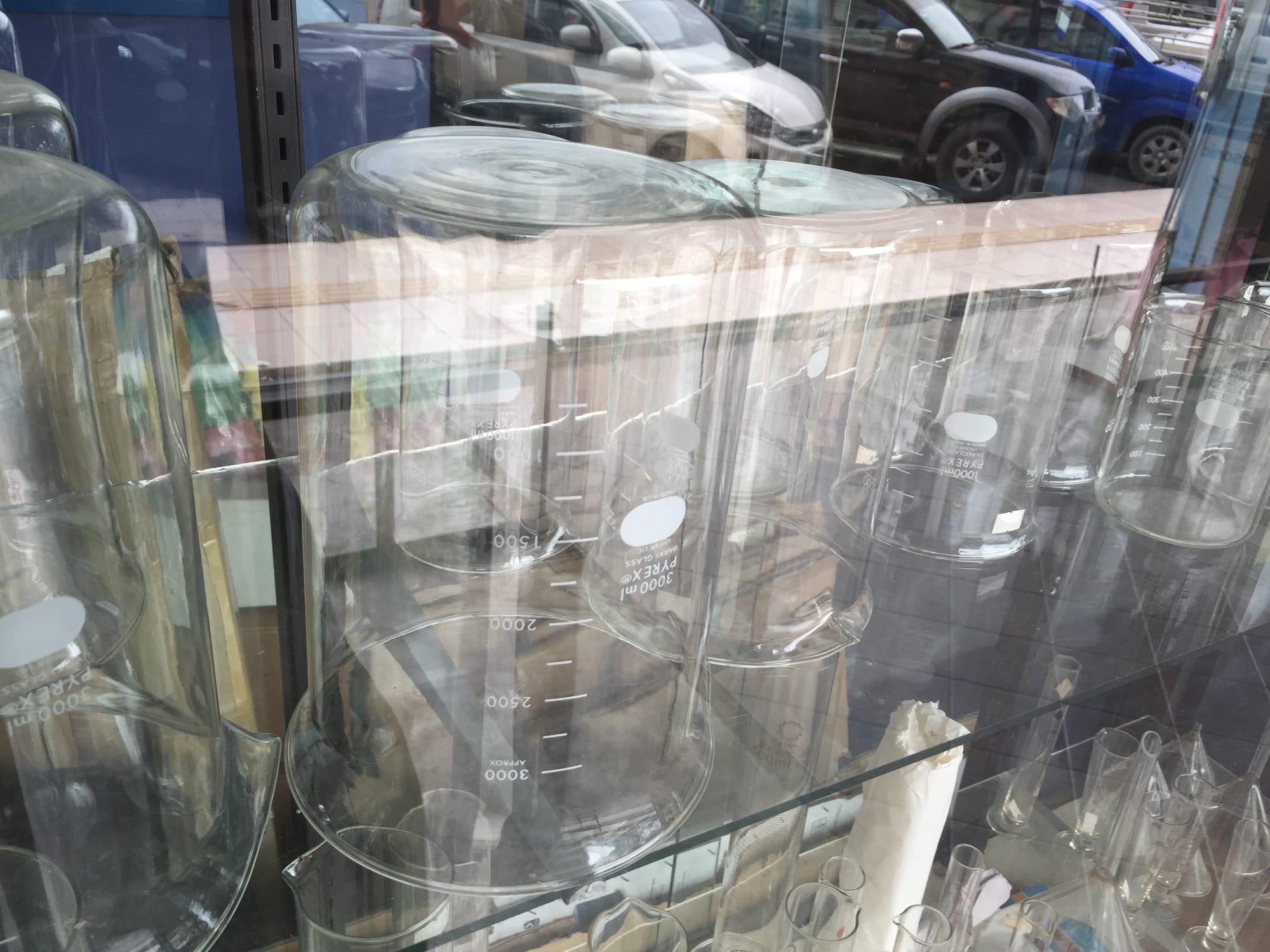 Photo by Author — The Central Scientific Store — lovely beakers