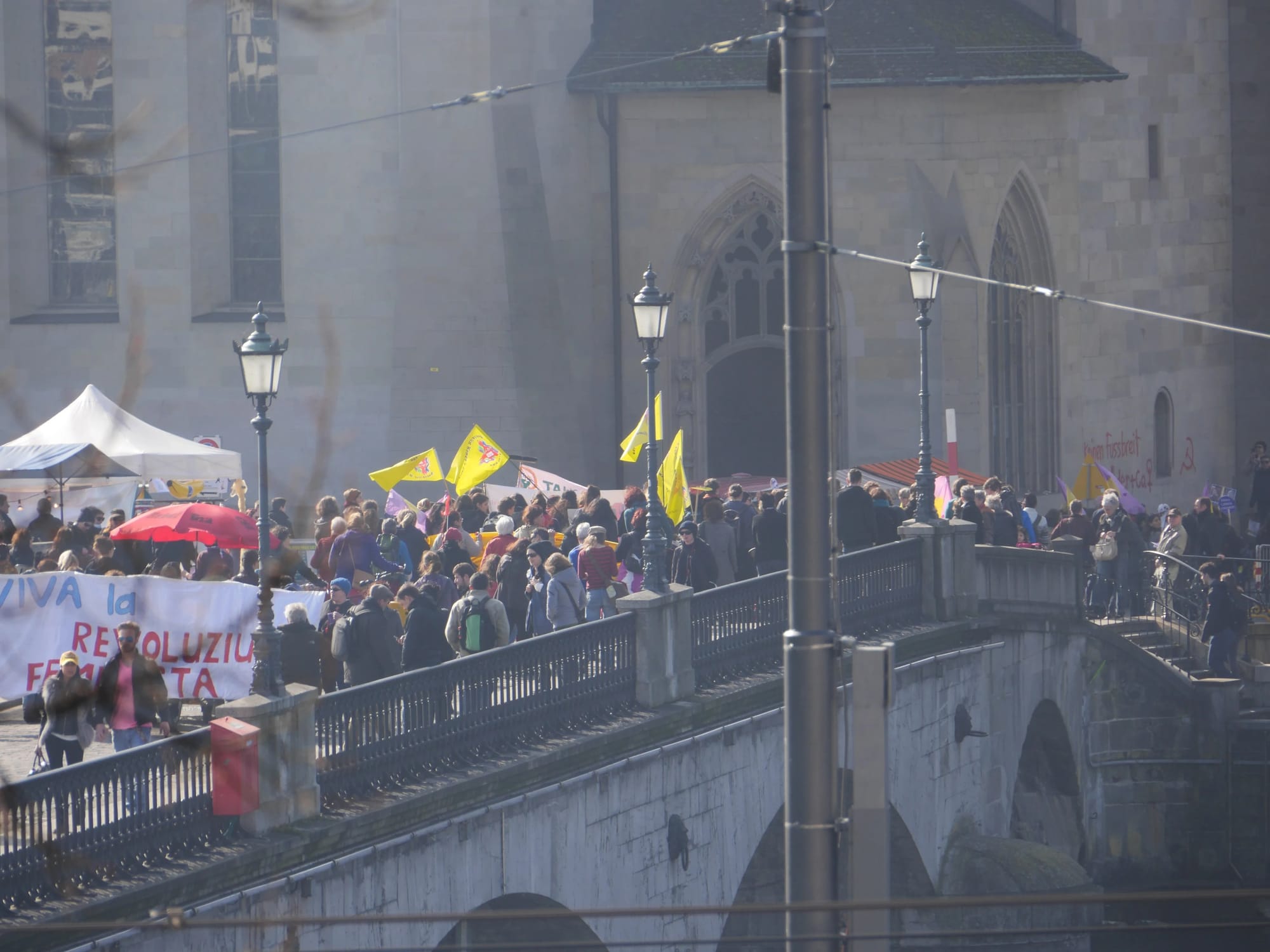 Photo by Author — A protest in Zurich