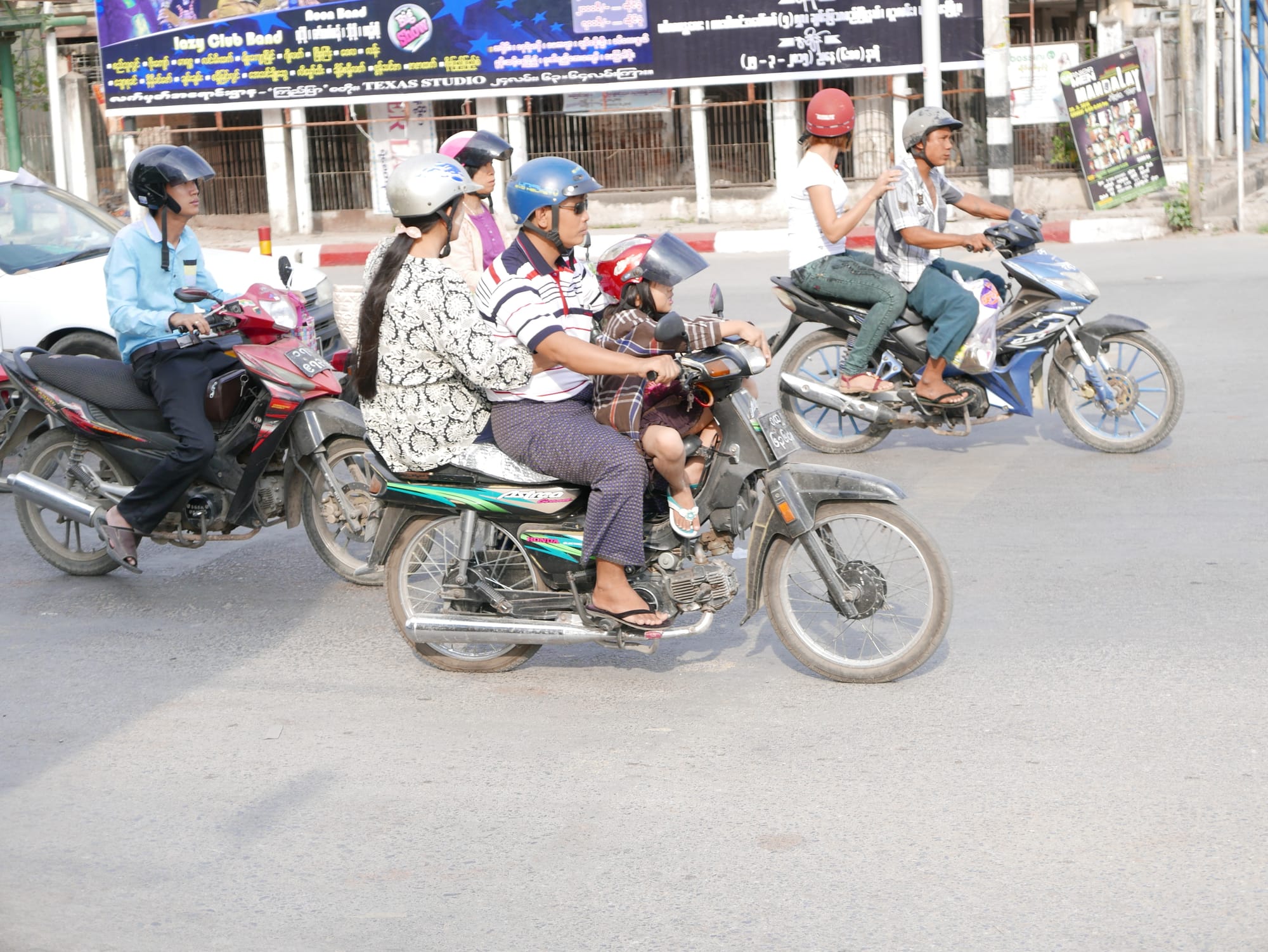 Photo by Author — three up in Mandalay