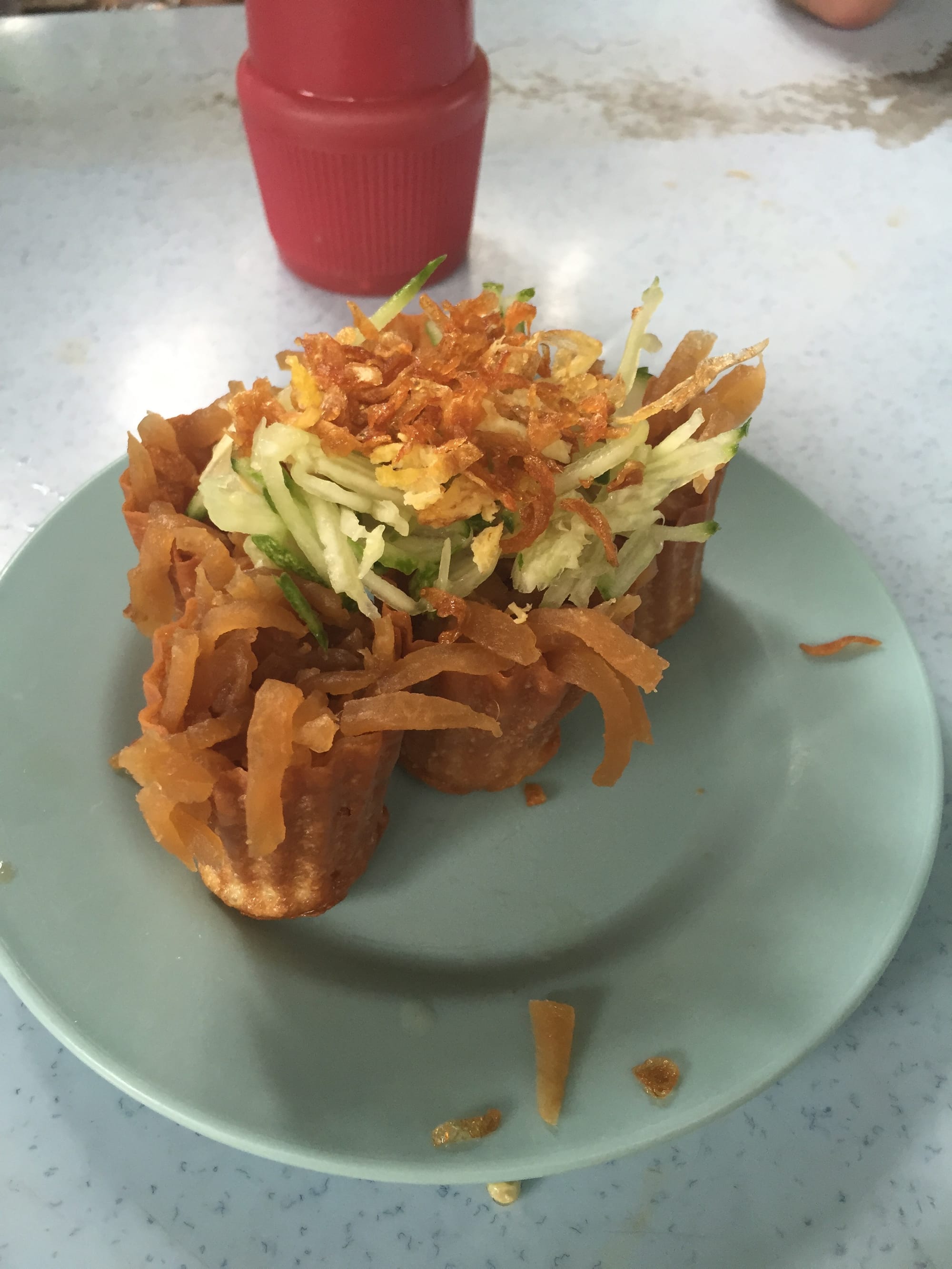 Photo by Author — Pai Tee (or Pie Tee) at Baba Low’s, Malacca, Malaysia