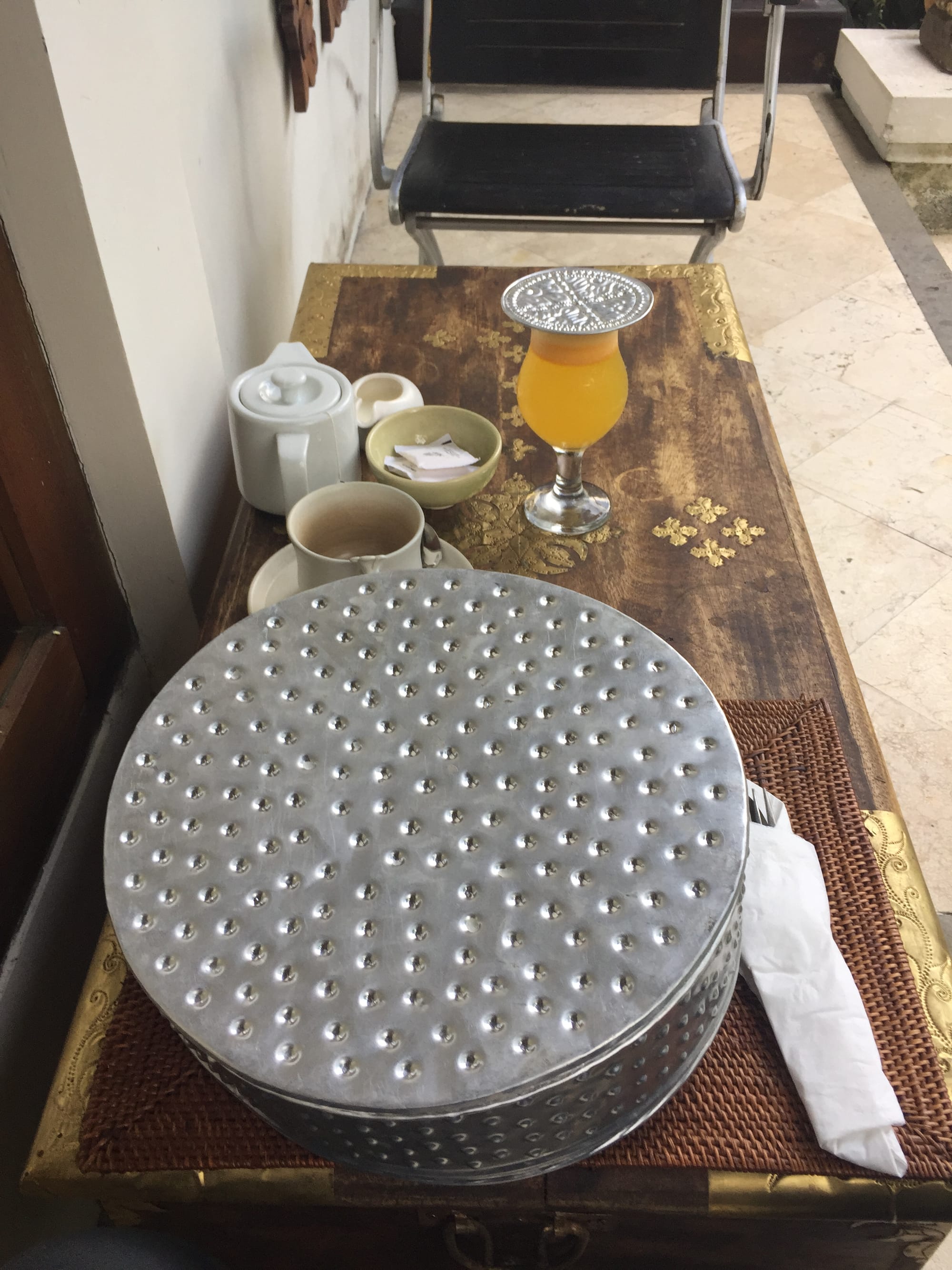 Photo by Author — breakfast at the Gajah Biru Bungalows, Ubud, Bali, Indonesia