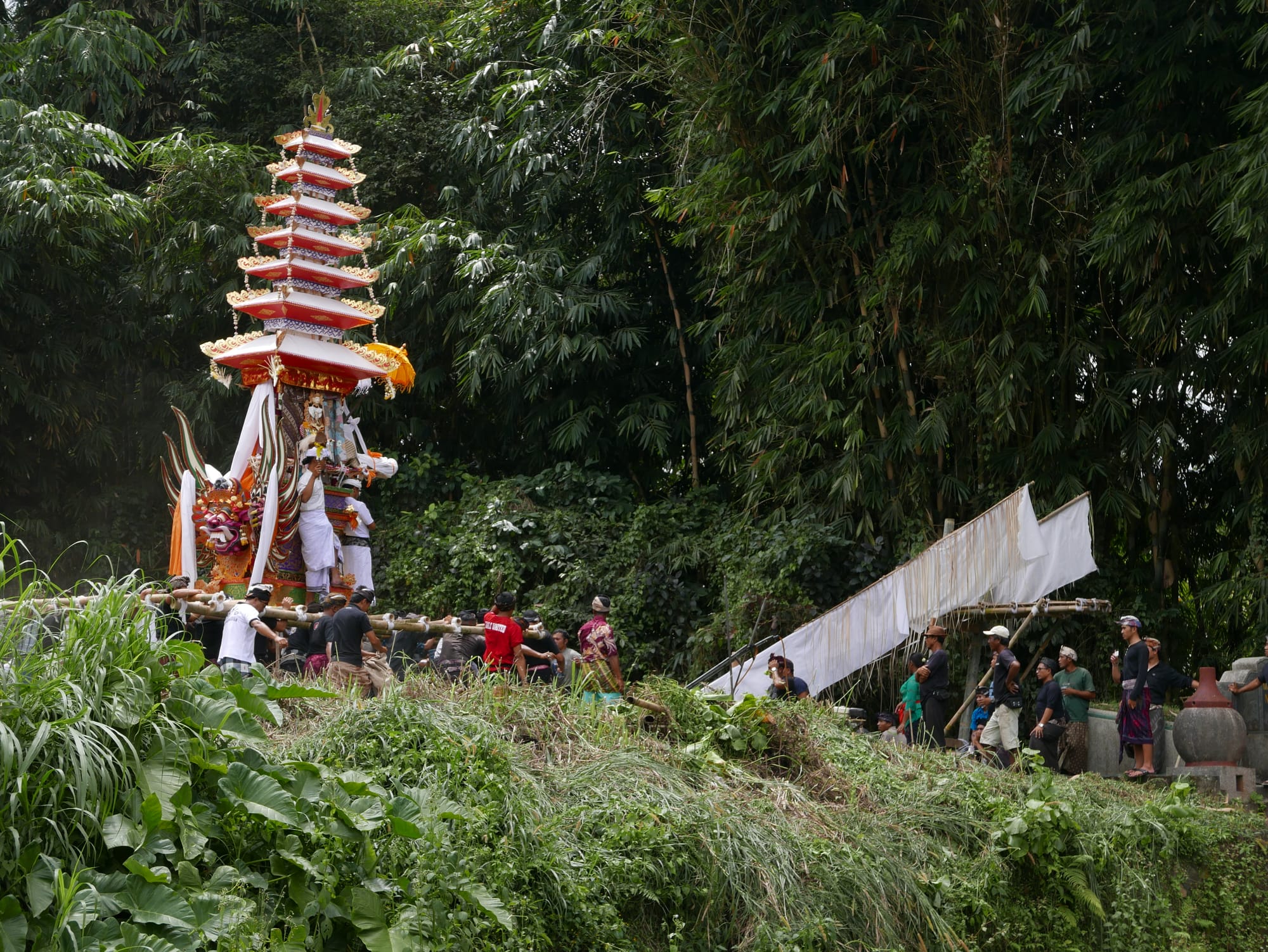 Photo by Author — a cremation procession in Bali