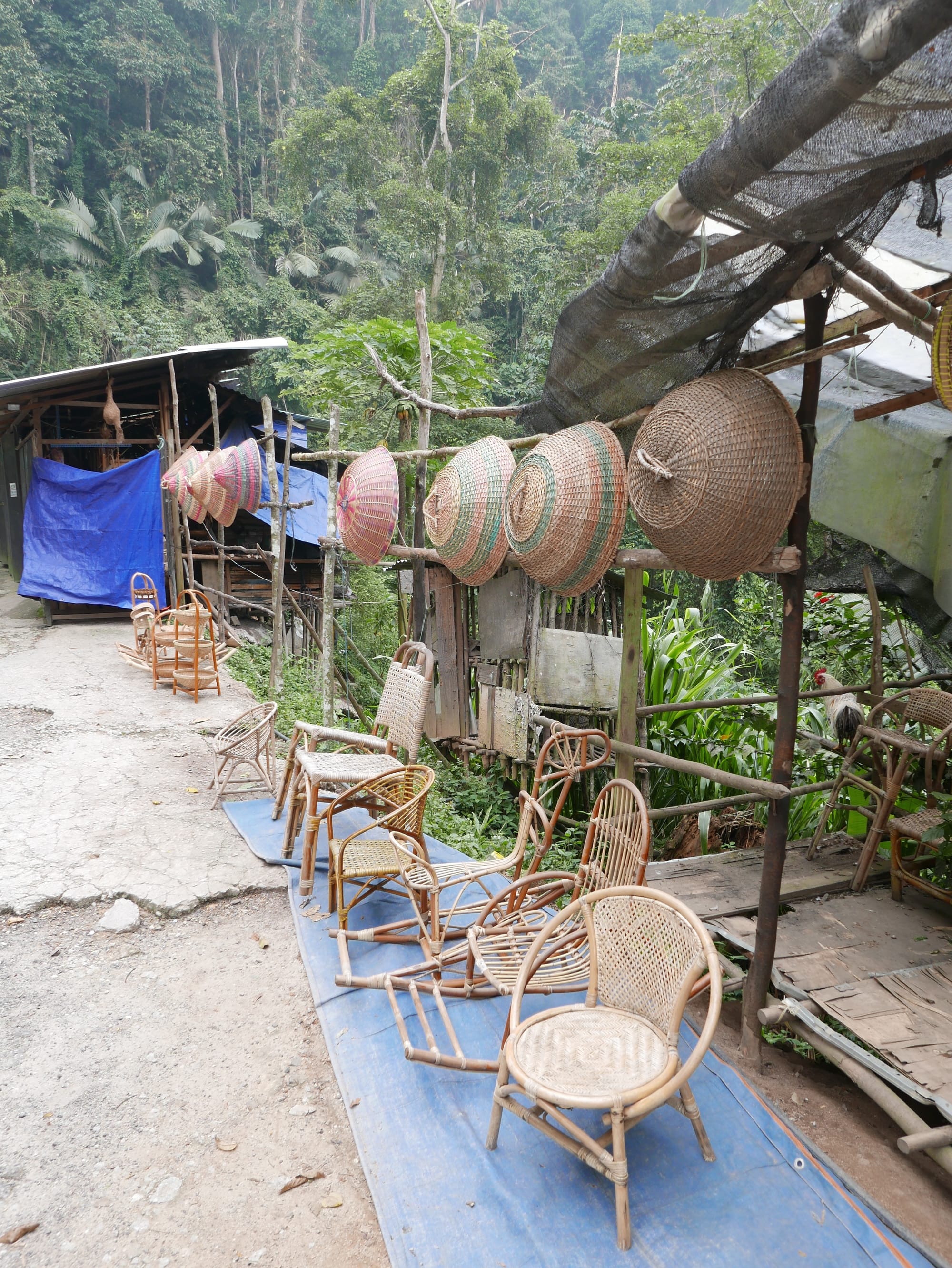 Photo by Author — local craft work on sale — driving up to the Cameron Highlands in Malaysia