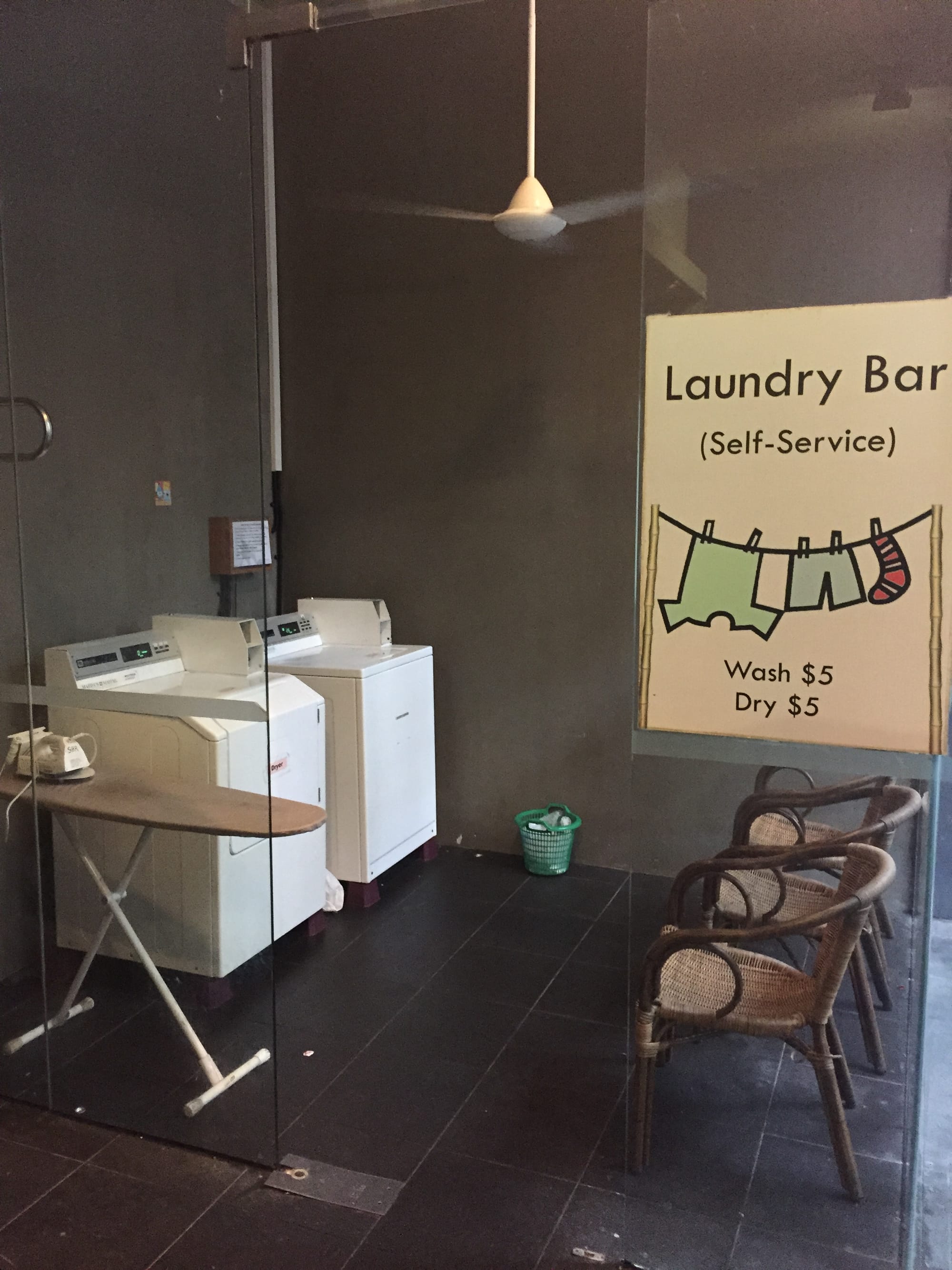 Photo by Author — the laundry bar — Siloso Beach Resort, Sentosa, Singapore