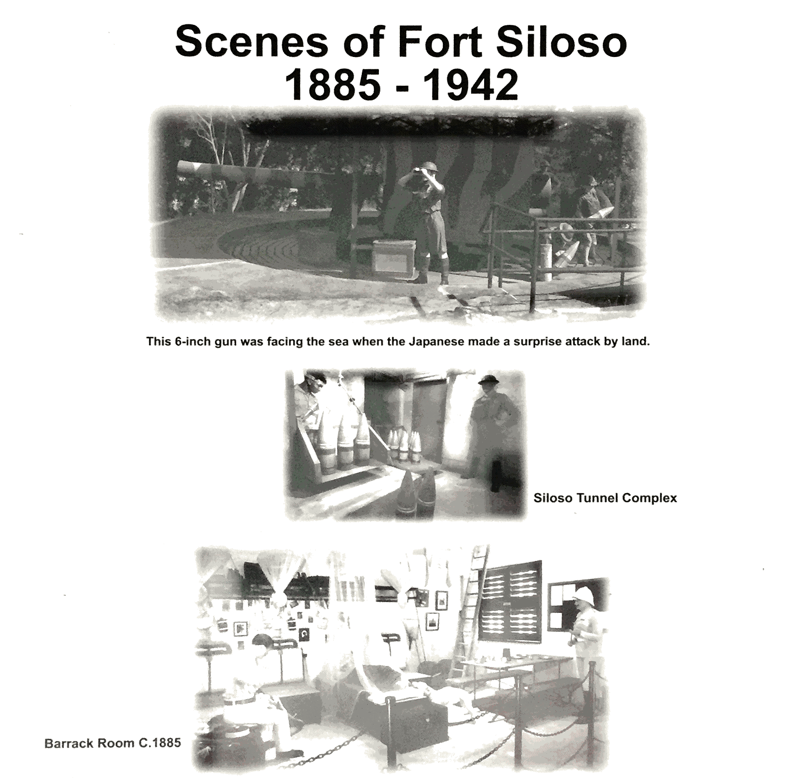 Photo by Author — information board — Fort Siloso, Singapore