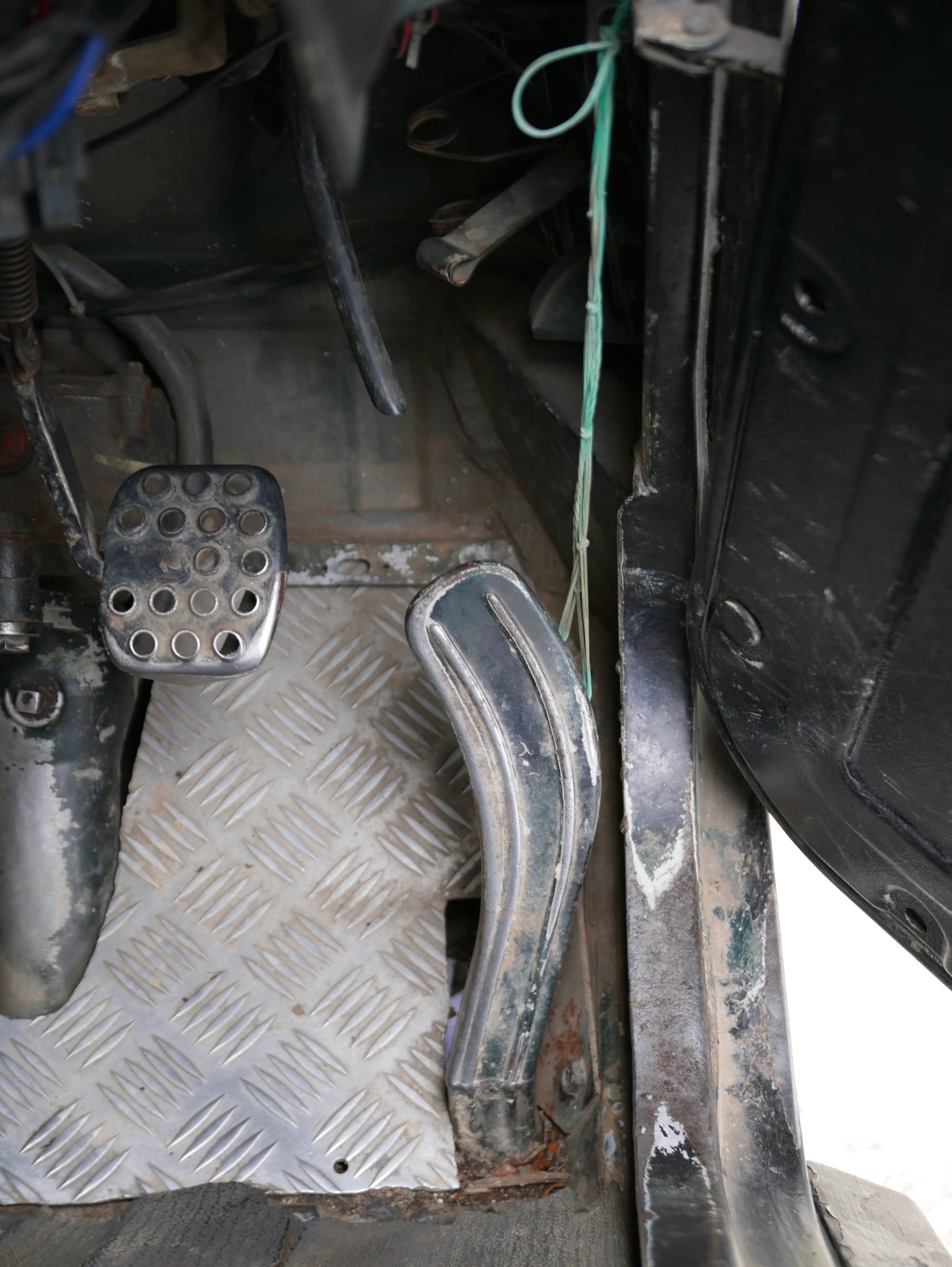 Photo by Author — inside the Hill Top Travel and Tour Bus — some interesting repairs