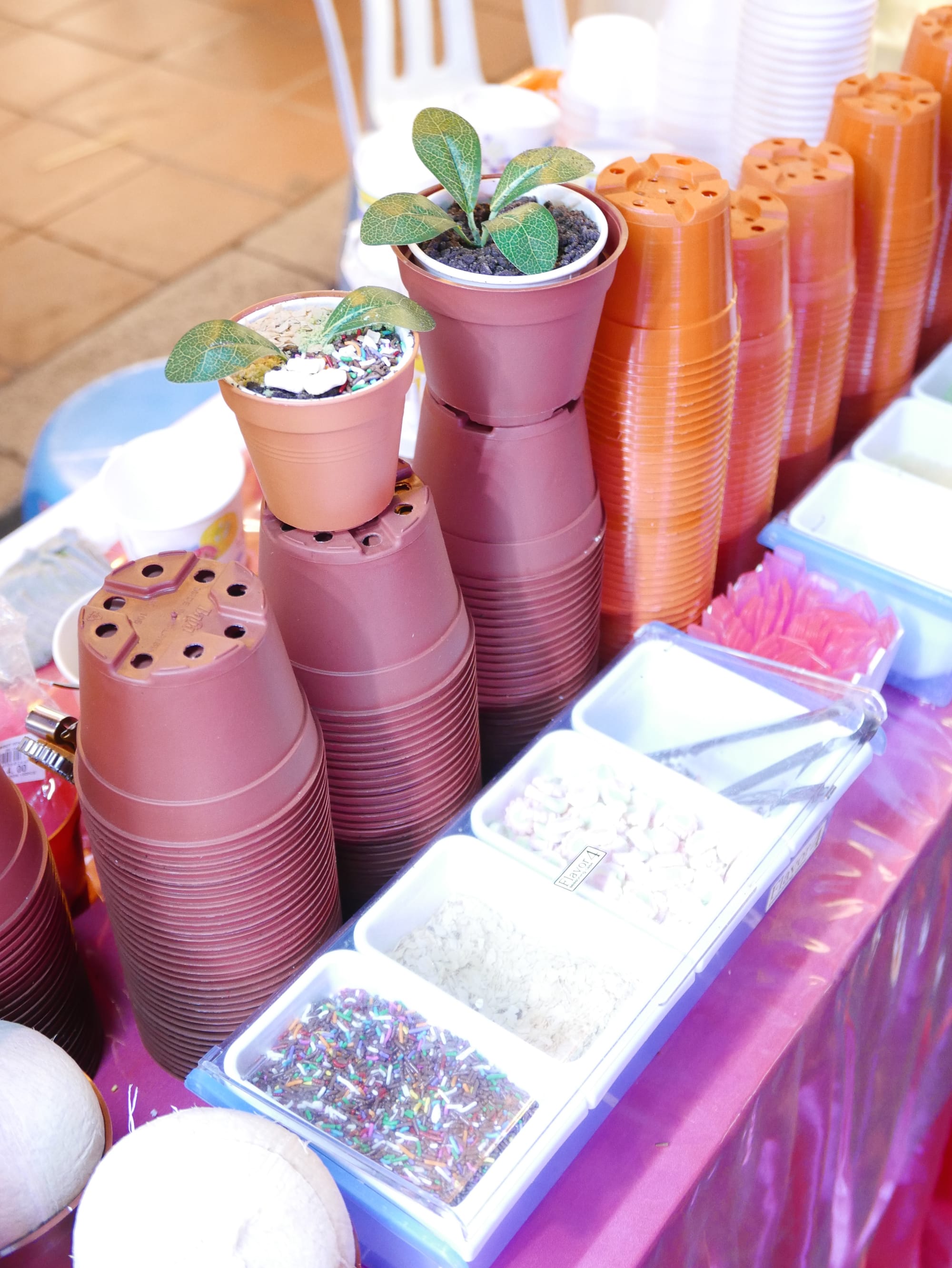 Photo by Author — the ‘plant’ ice cream stall — Night Market, Malacca, Malaysia