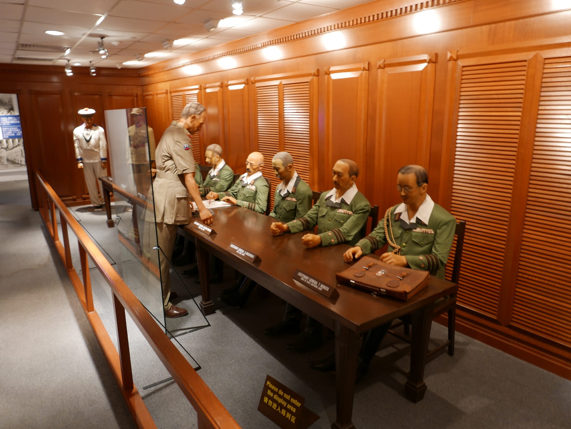 Photo by Author — Japanese surrender on board HMS Sussex — 4th September 1945 — Fort Siloso, Singapore