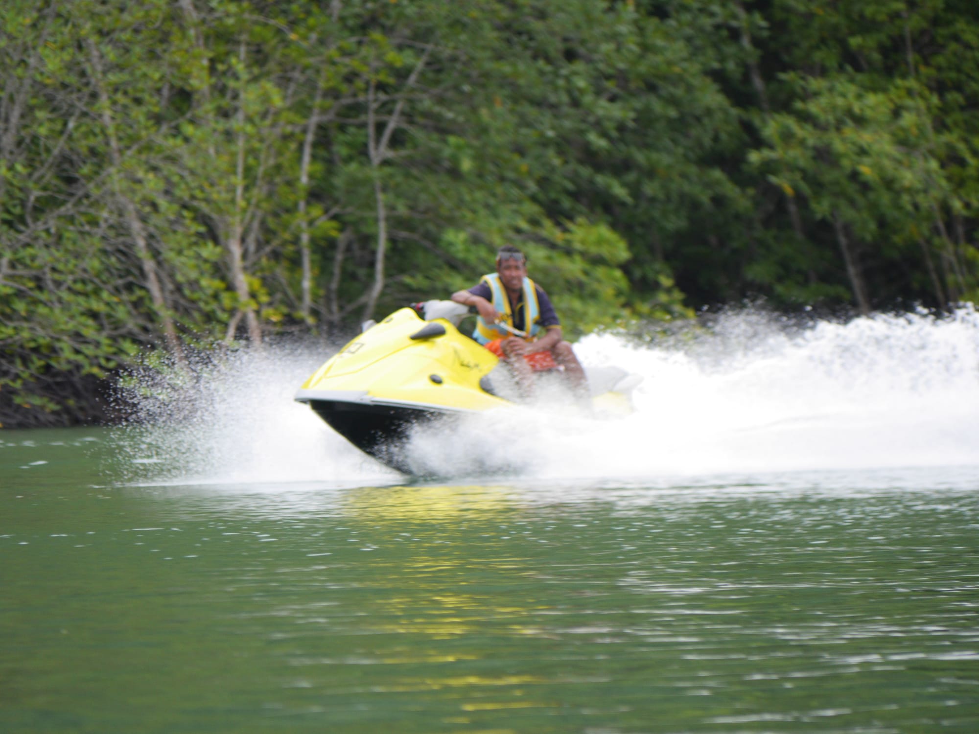 Photo by Author — a casual joy ski rider — Tg Rhu Mangrove Tour, Langkawi, Malaysia