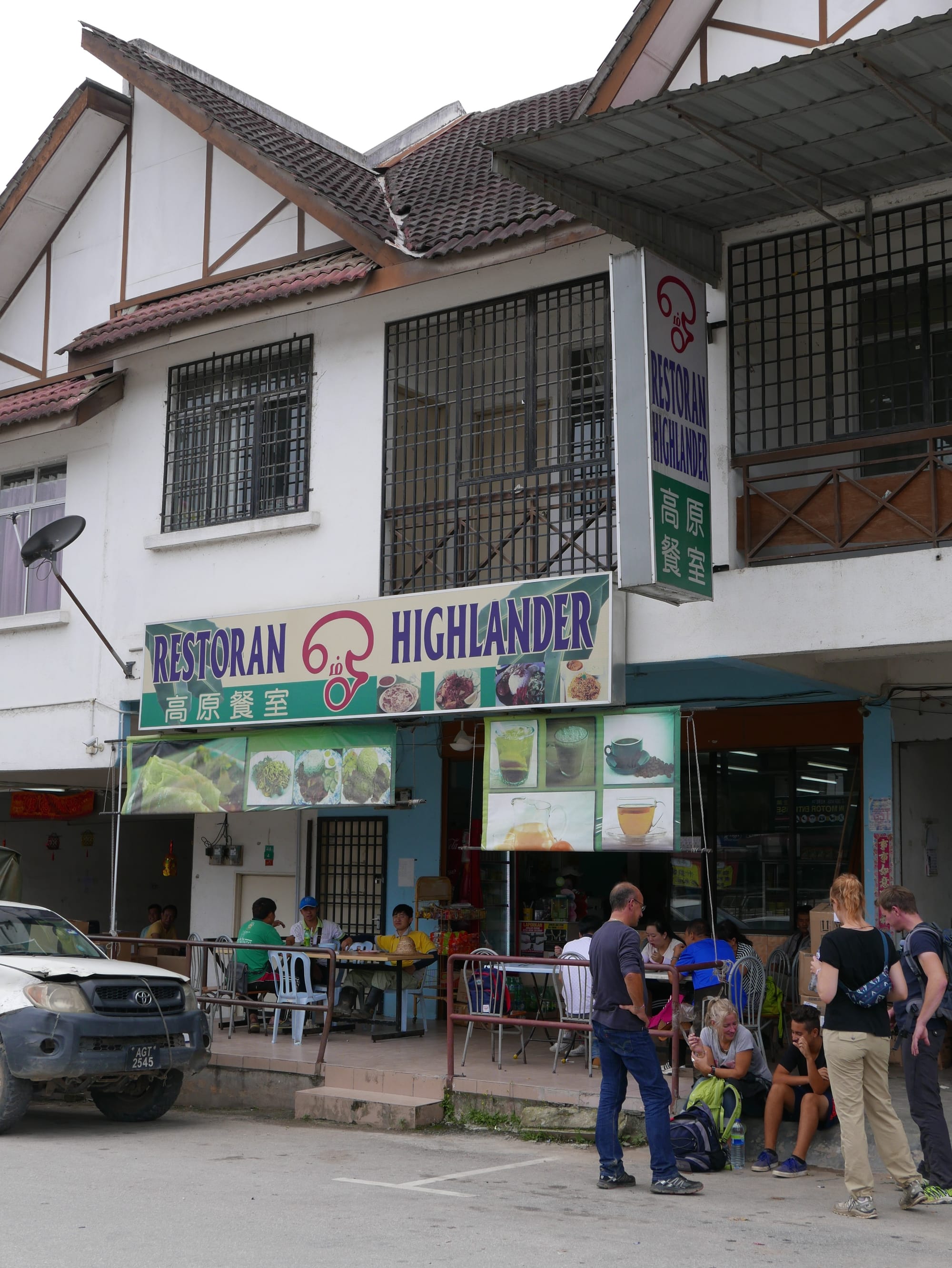Photo by Author — the lunch stop with Hill Top Travel and Tour Bus