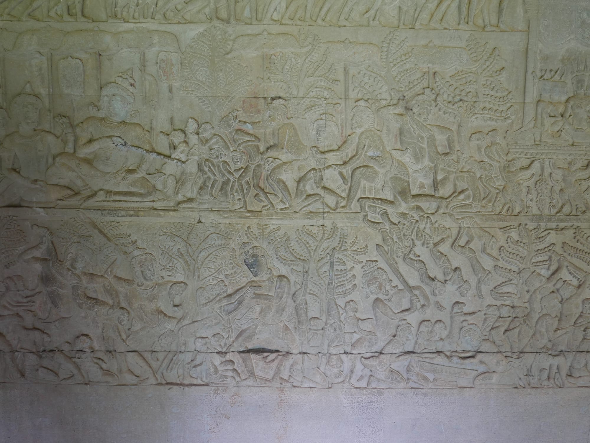 Photo by Author — a carved wall relief — Angkor Wat Temple (អង្គរវត្ត), Angkor Archaeological Park, Angkor, Cambodia