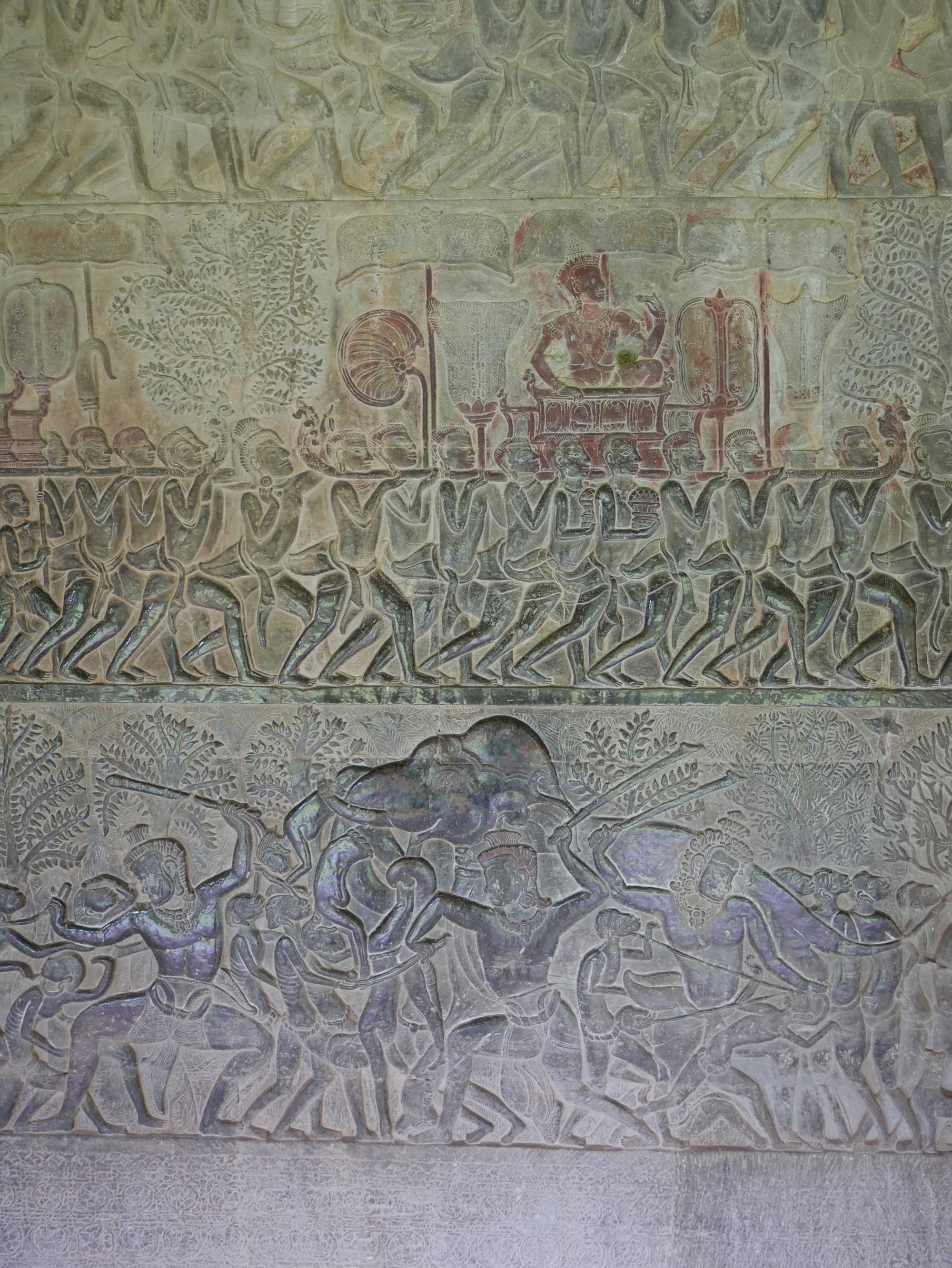 Photo by Author — a wall relief — Angkor Wat Temple (អង្គរវត្ត), Angkor Archaeological Park, Angkor, Cambodia