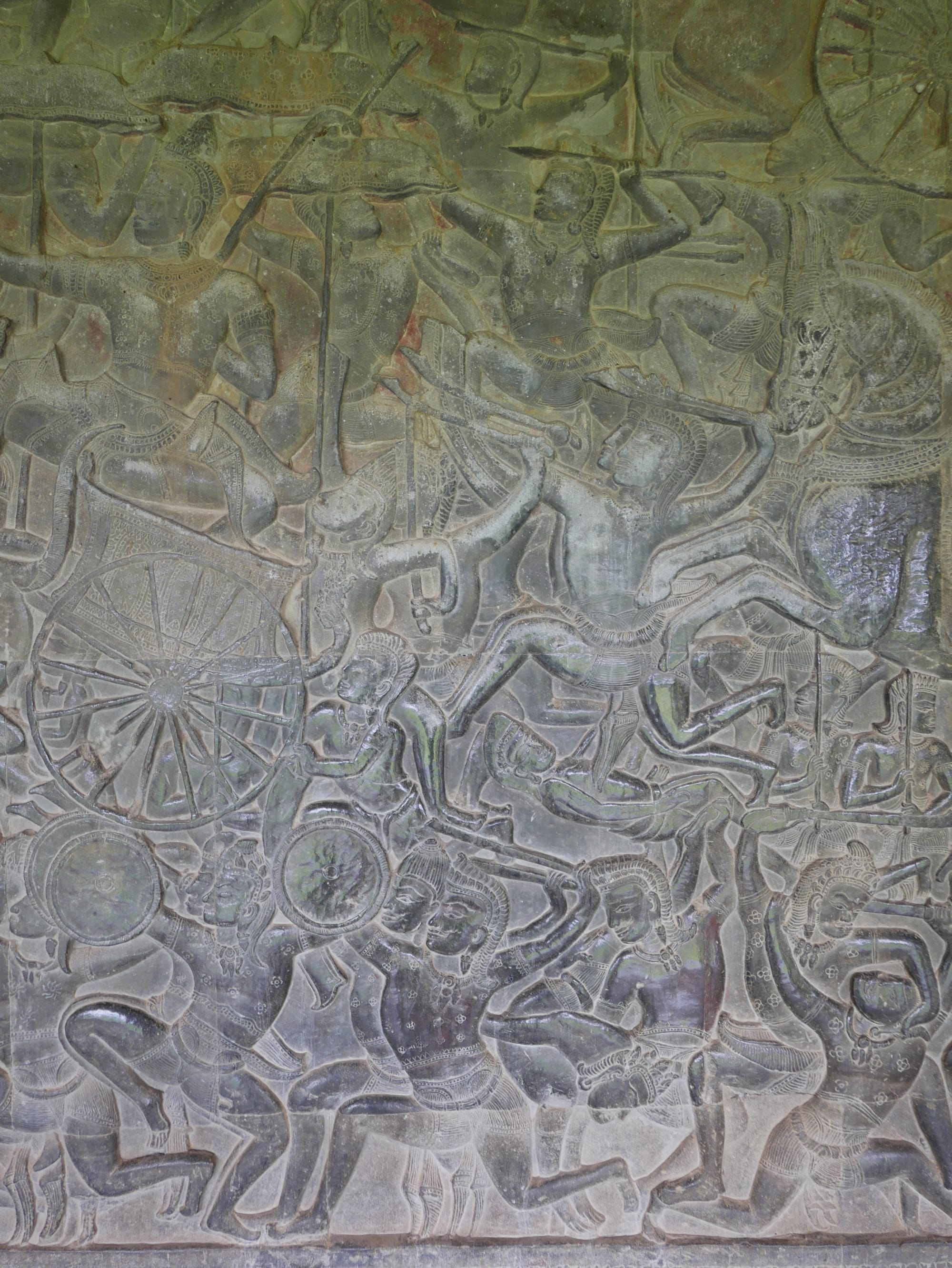 Photo by Author — warriors in chariots and war — Angkor Wat Temple (អង្គរវត្ត), Angkor Archaeological Park, Angkor, Cambodia