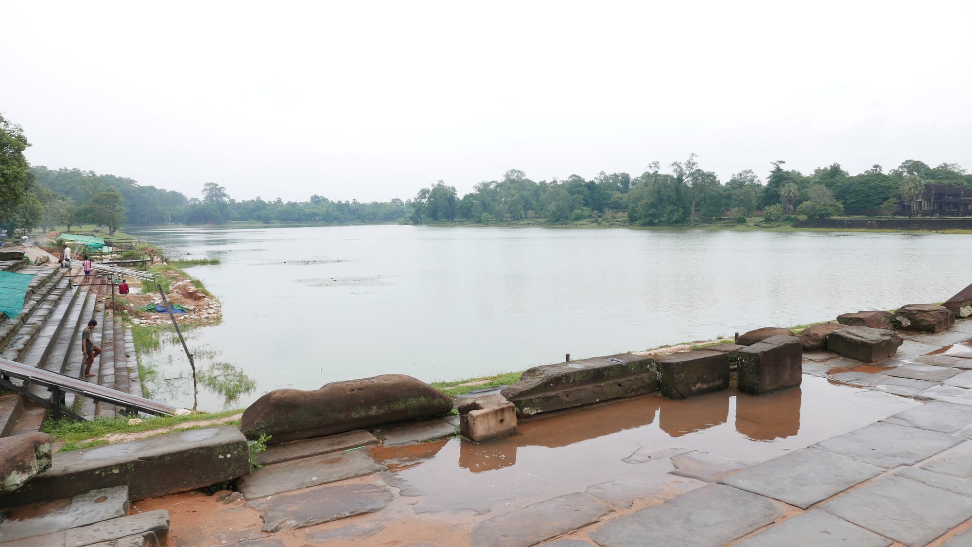Photo by Author — the moat at Angkor Wat Temple (អង្គរវត្ត), Angkor Archaeological Park, Angkor, Cambodia