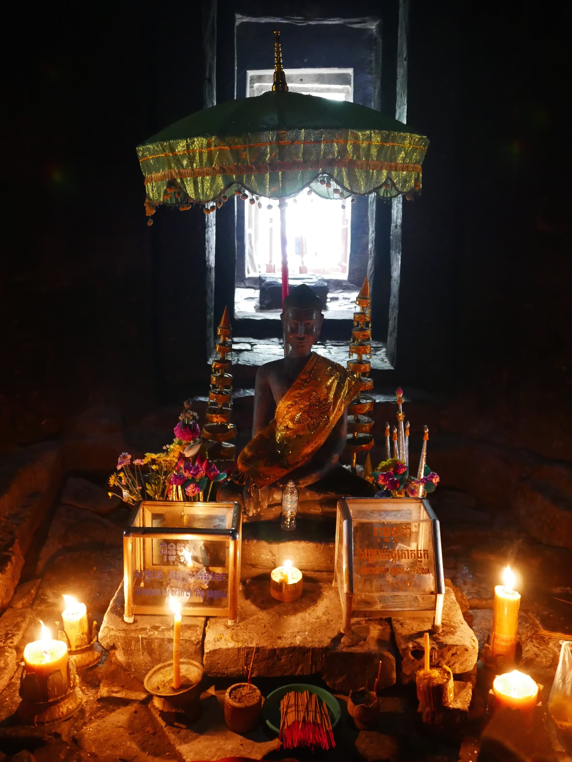 Photo by Author — a shrine at Angkor Thom (អង្គរធំ), Angkor Archaeological Park, Angkor, Cambodia