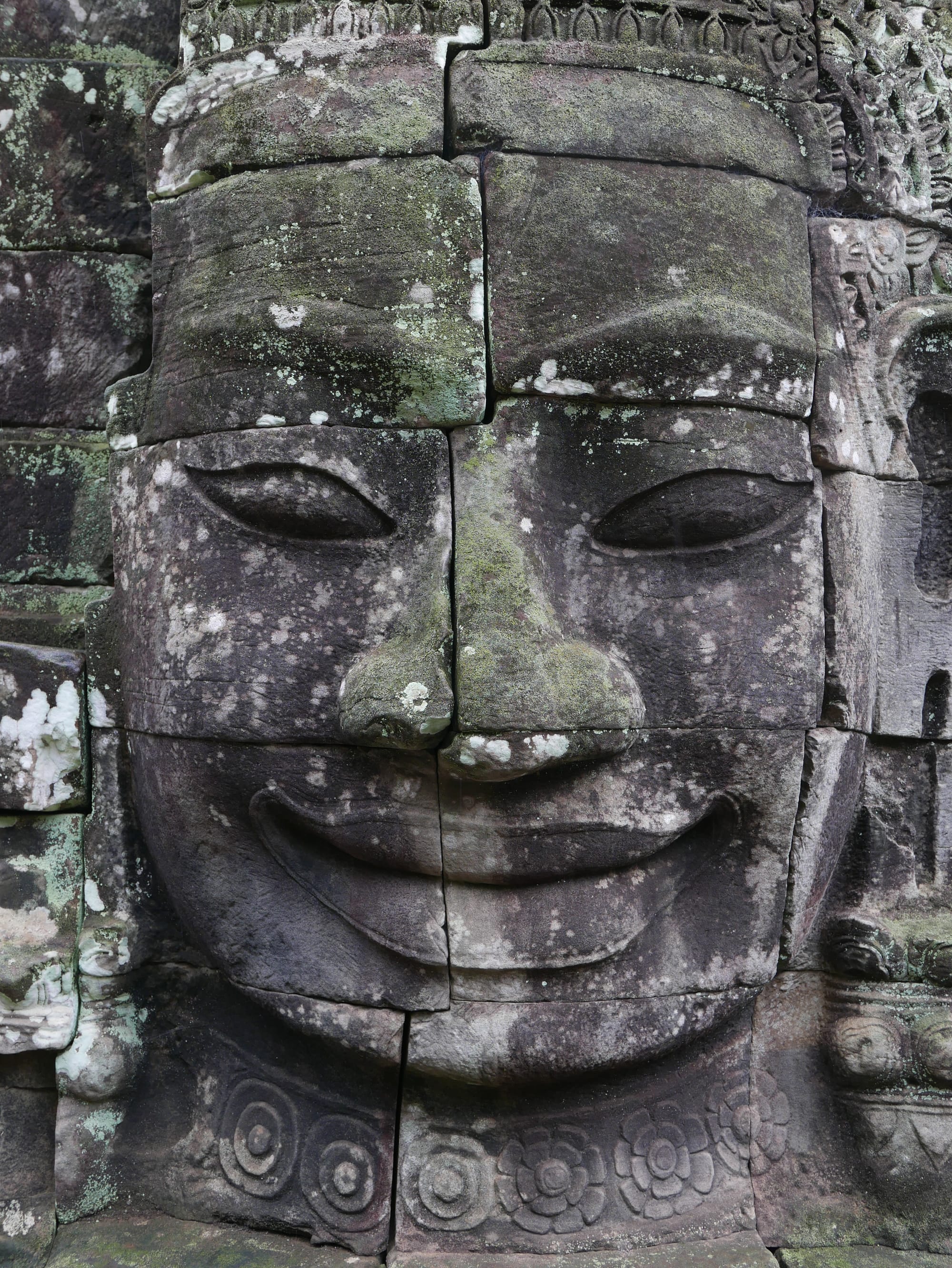 Photo by Author — smiling Buddha — Angkor Thom (អង្គរធំ), Angkor Archaeological Park, Angkor, Cambodia