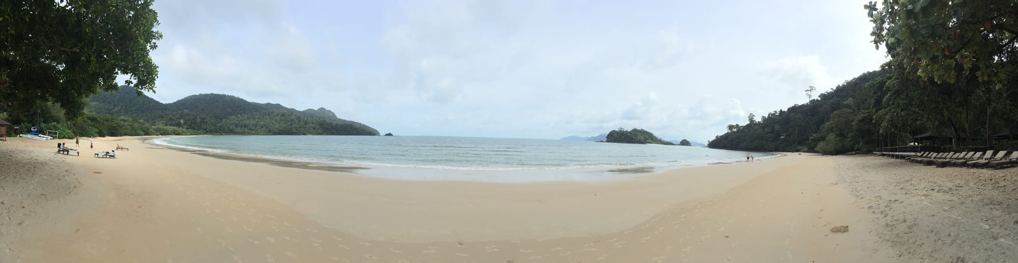 Photo by Author — the beach at the Andaman Hotel, Langkawi, Malaysia