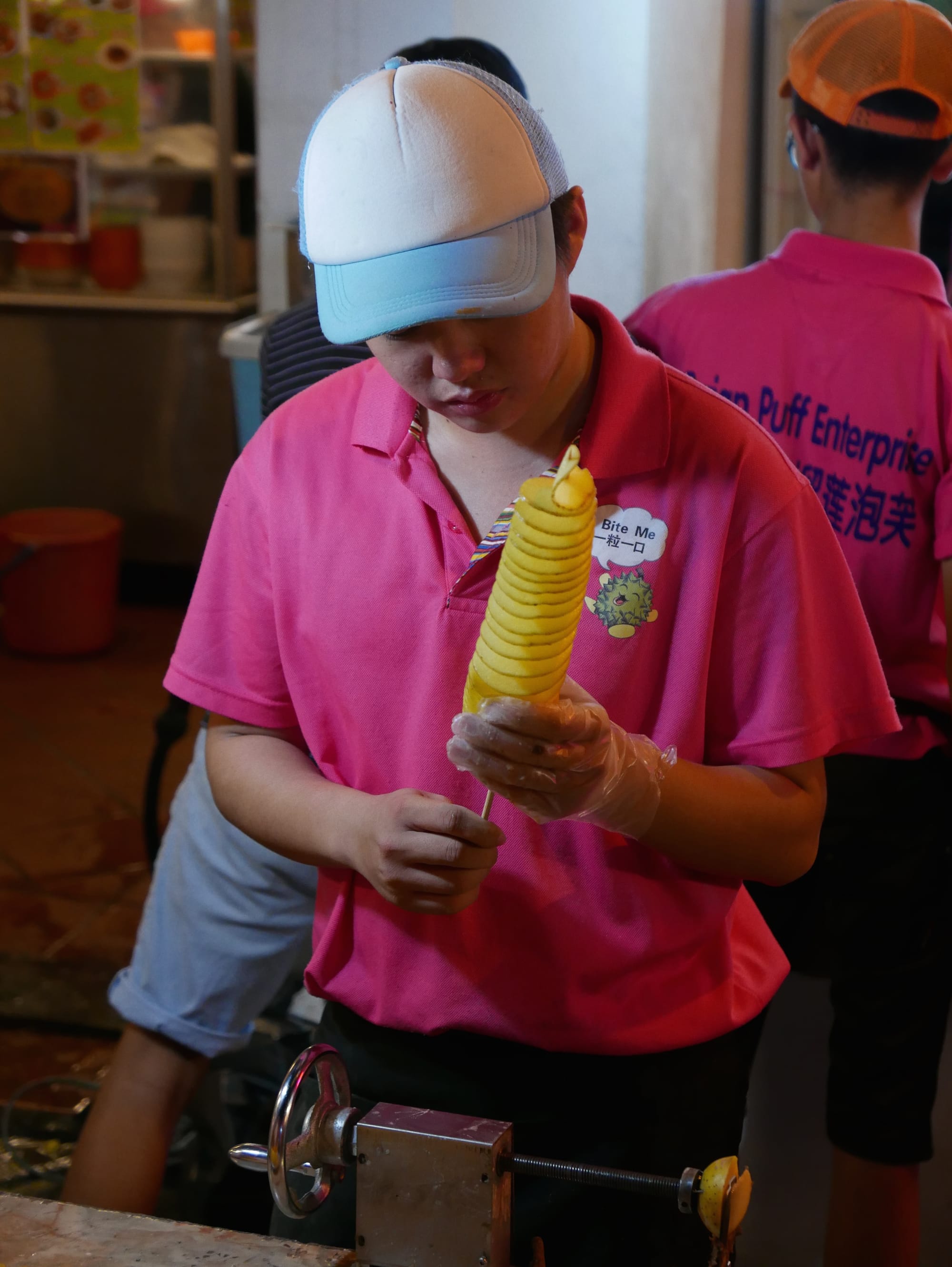 Photo by Author — spiral potatoes — Night Market, Malacca, Malaysia