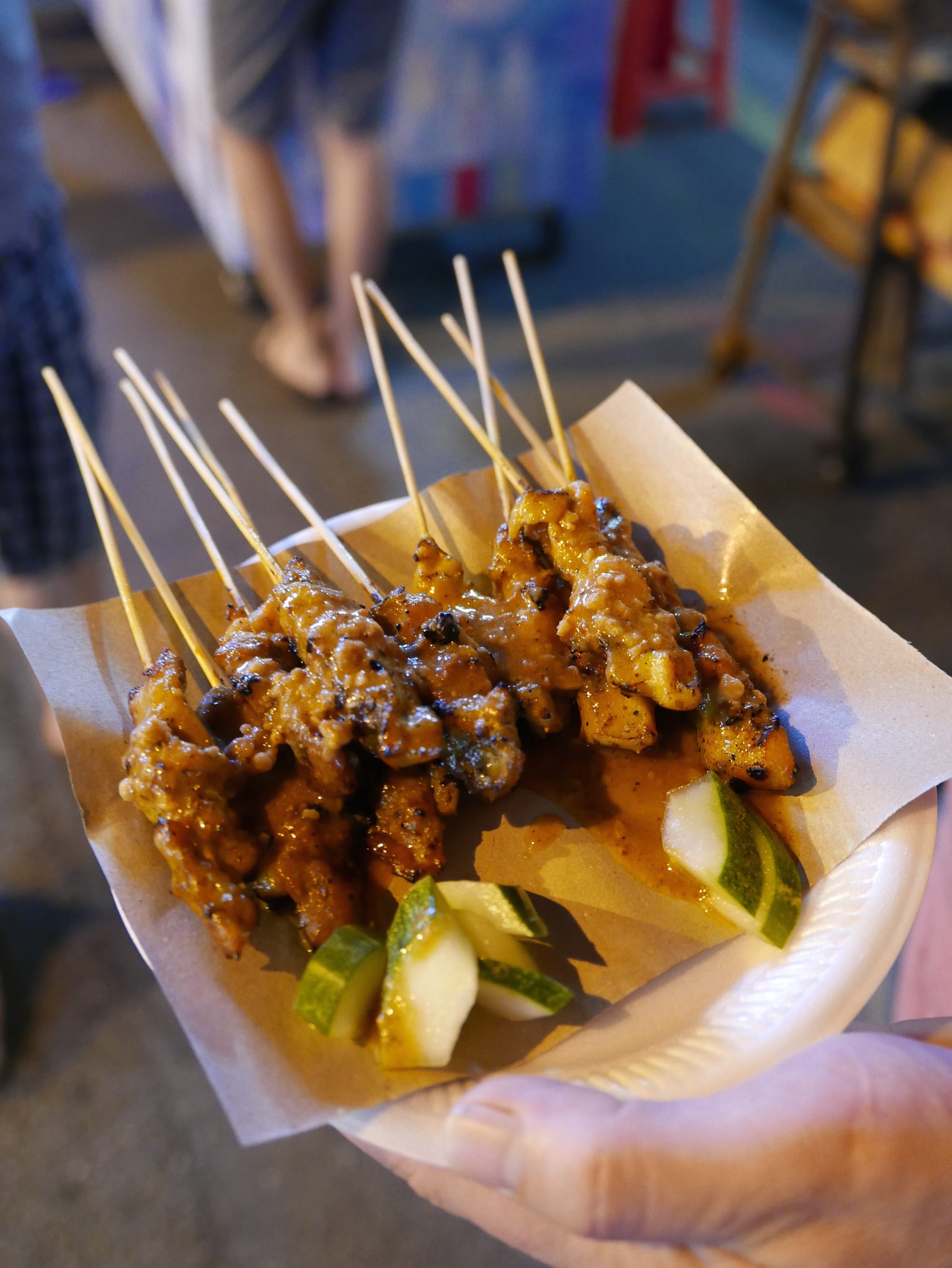 Photo by Author — satay — Night Market, Malacca, Malaysia