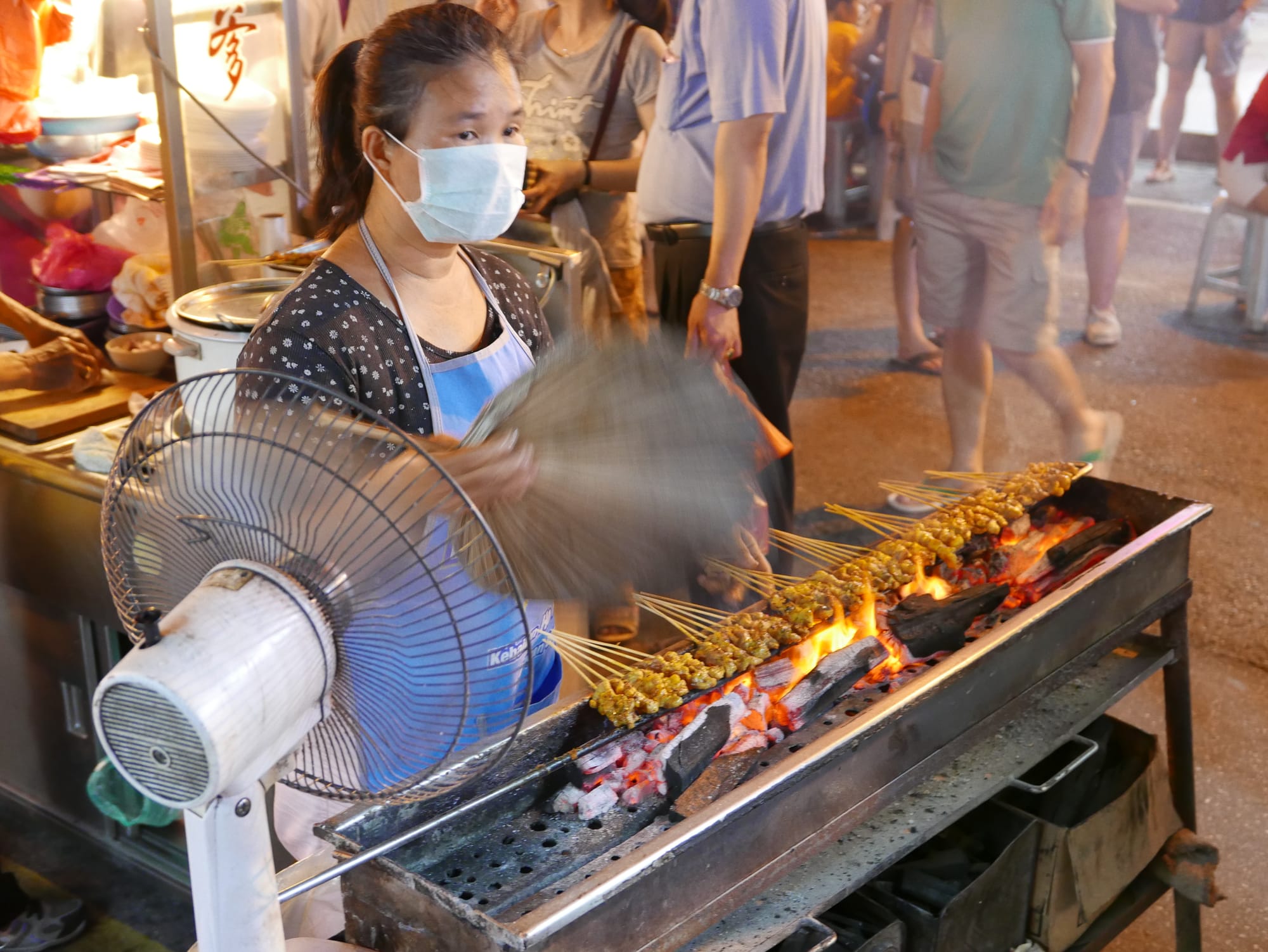Photo by Author — satay — Night Market, Malacca, Malaysia