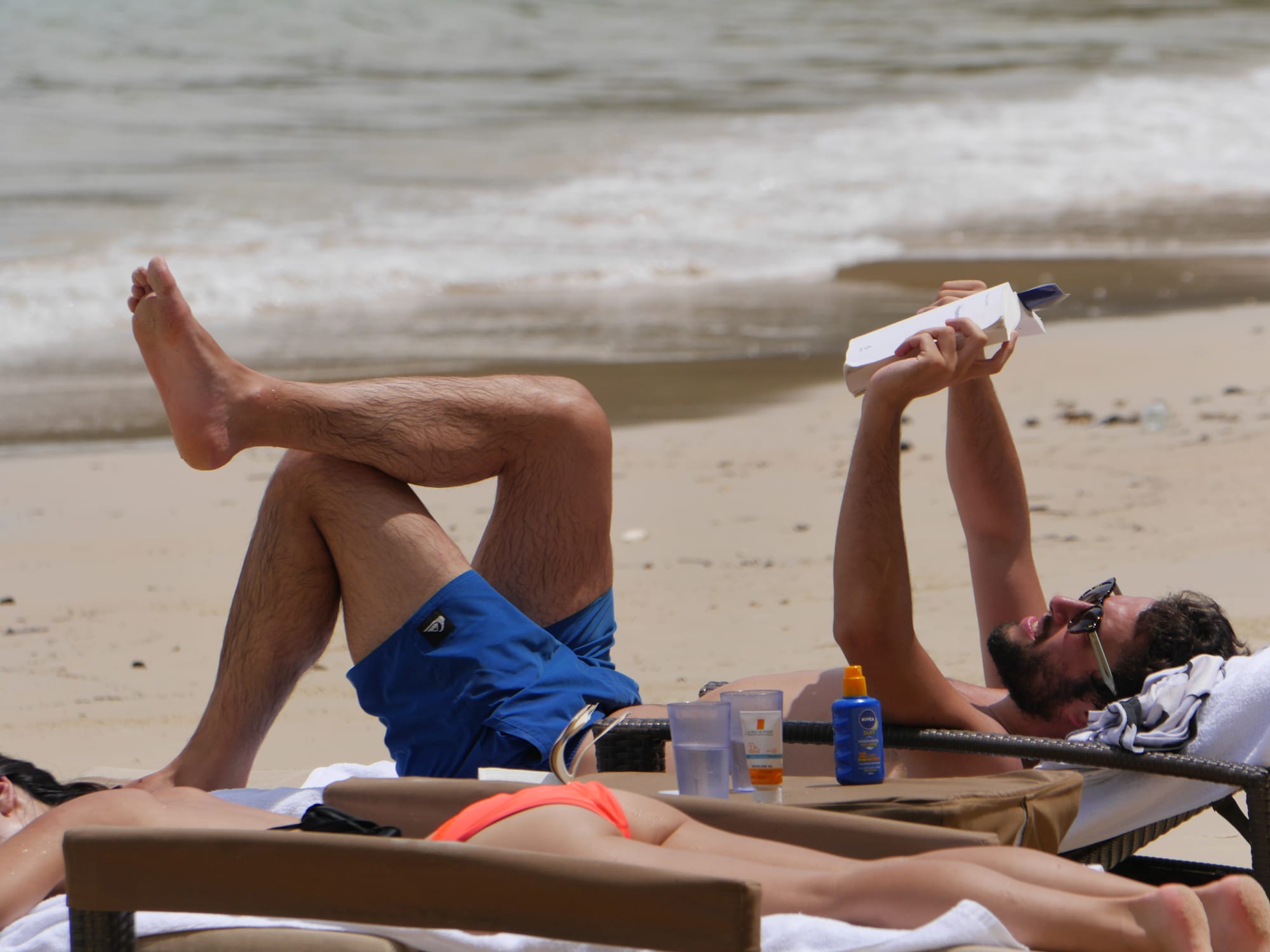 Photo by Author — enjoying the beach at the Andaman Hotel, Langkawi, Malaysia